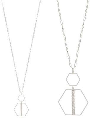 Layered Hexagon Necklace