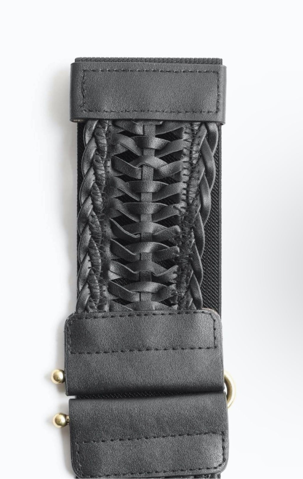 Elastic Belt with Braided Front