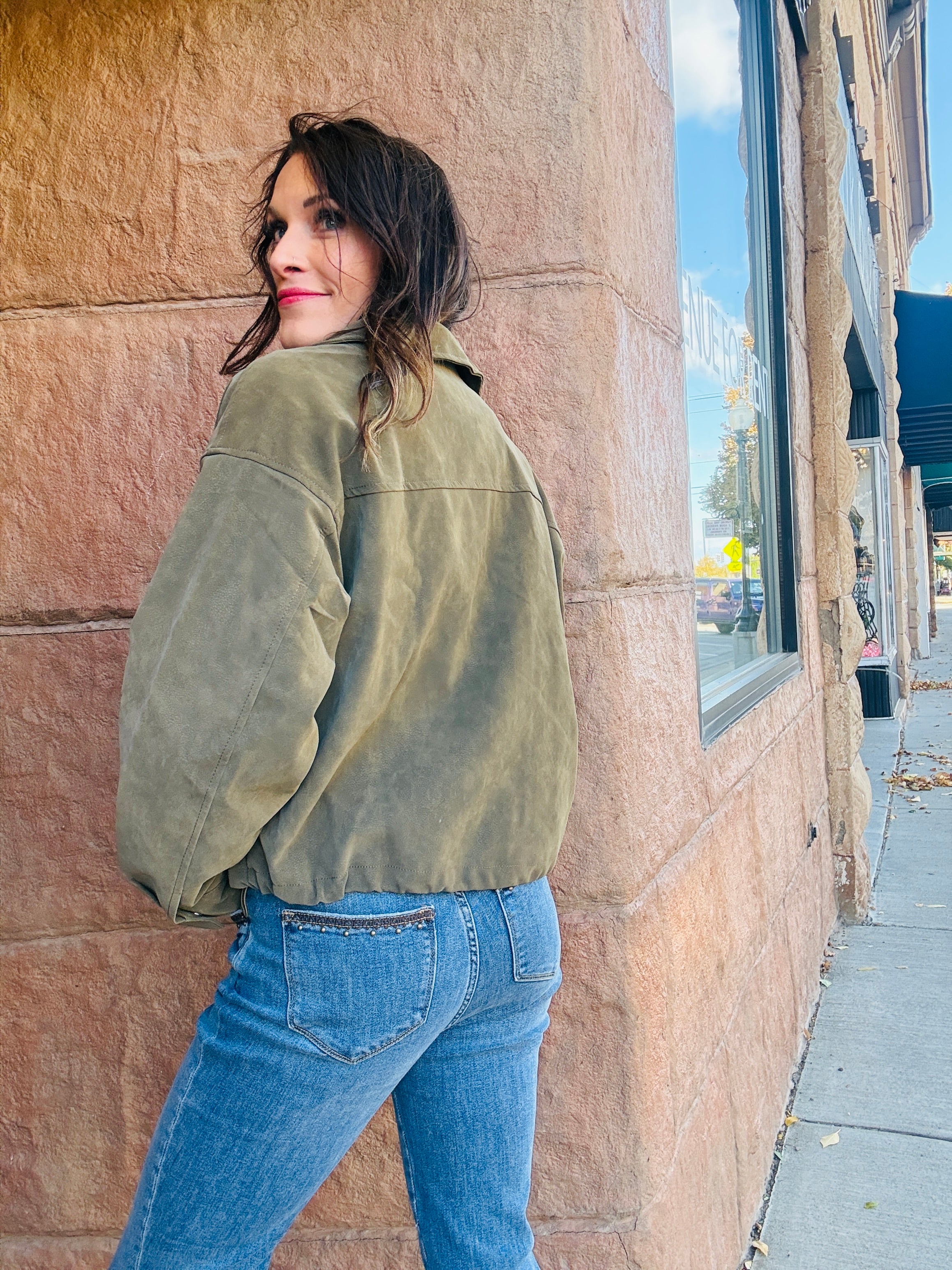 Maverick Cropped Suede Jacket