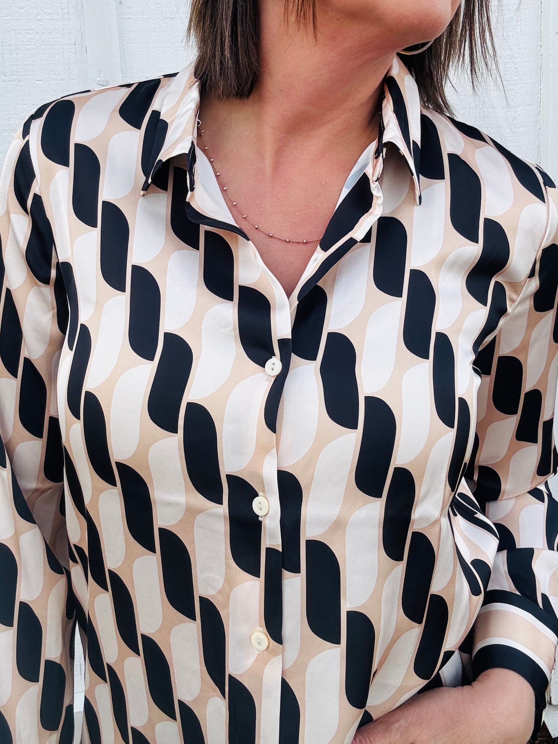 Satin Printed Blouse