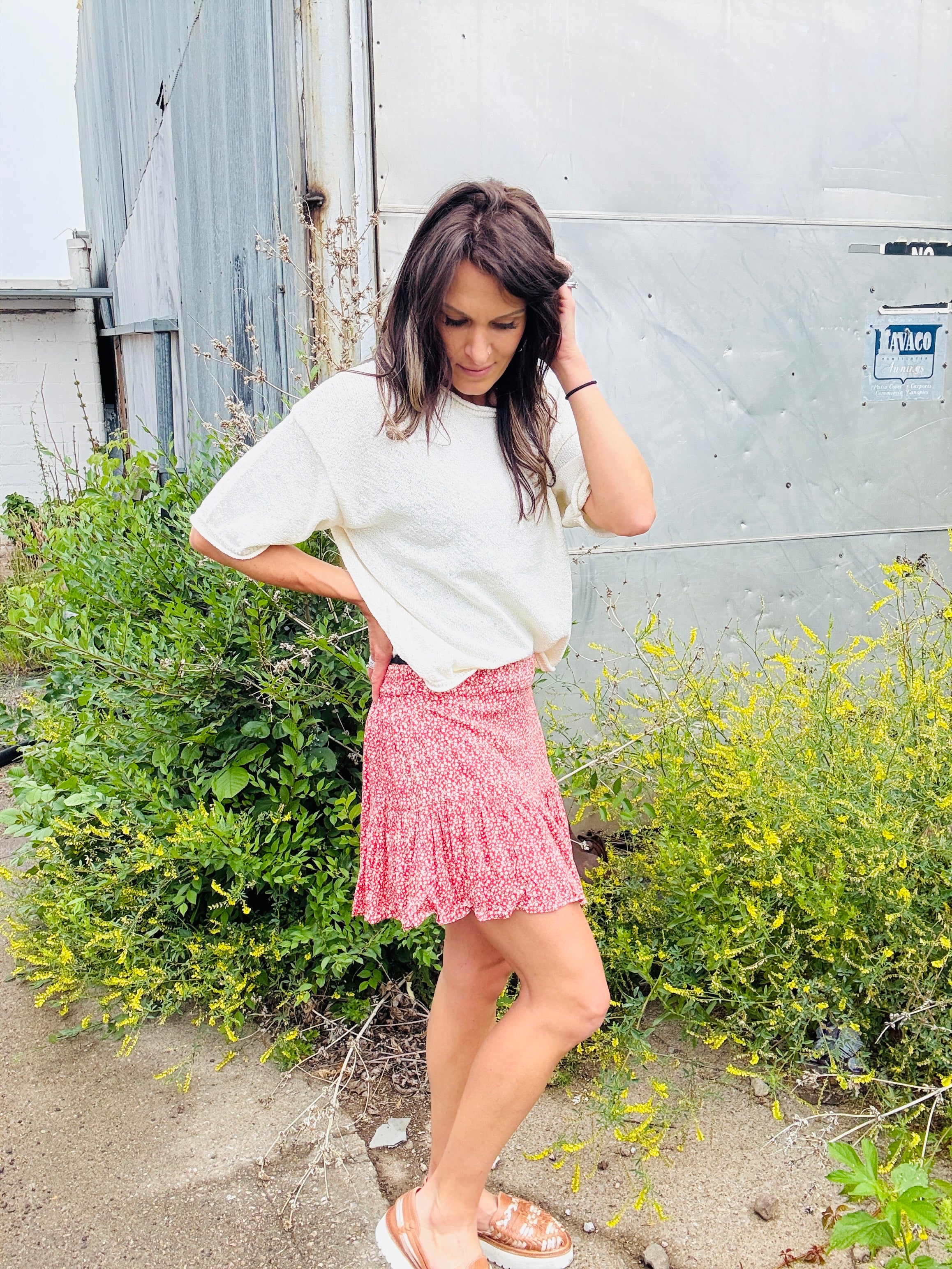 Ditsy Printed Skort