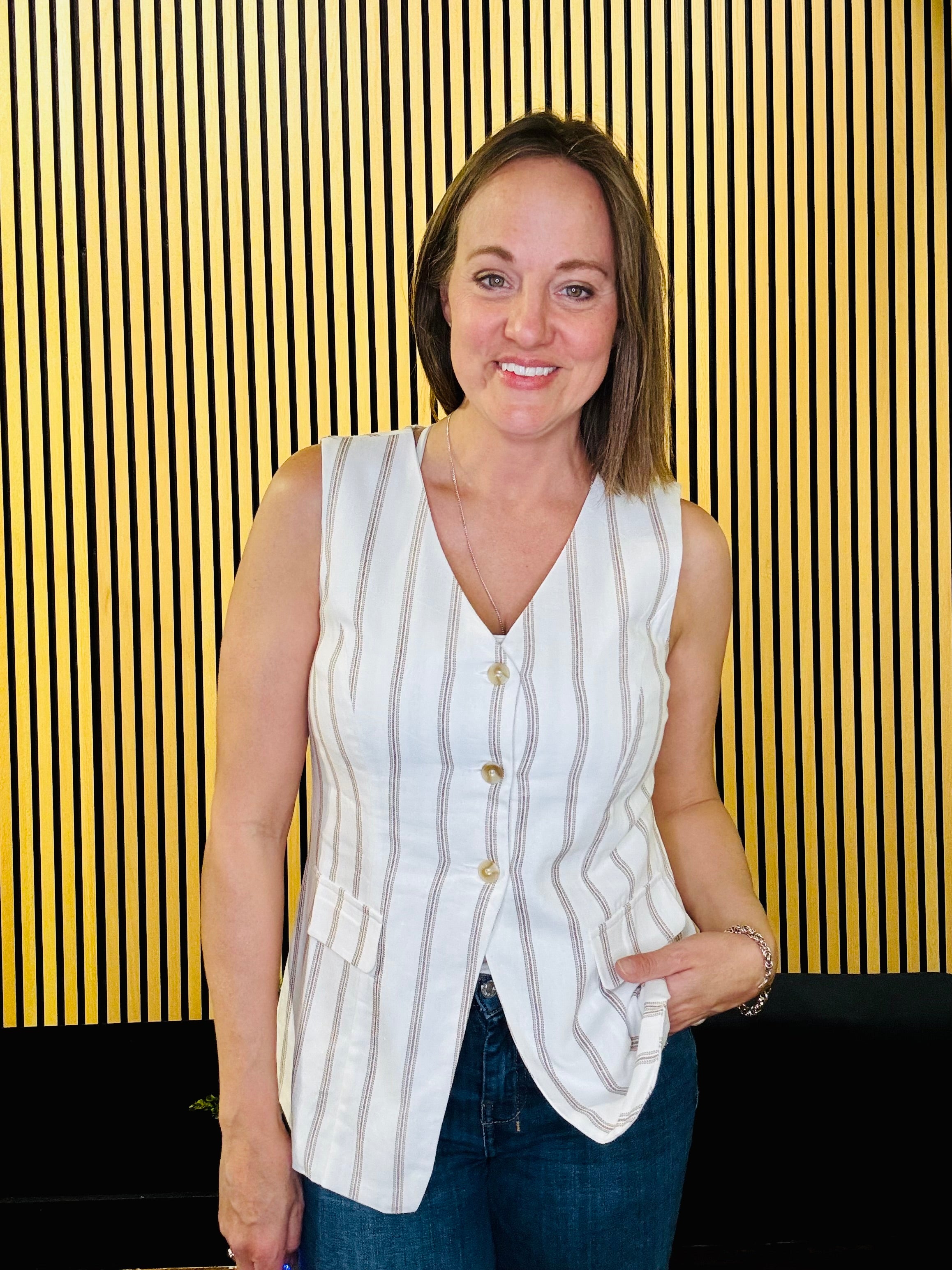 Blaire Striped Vest