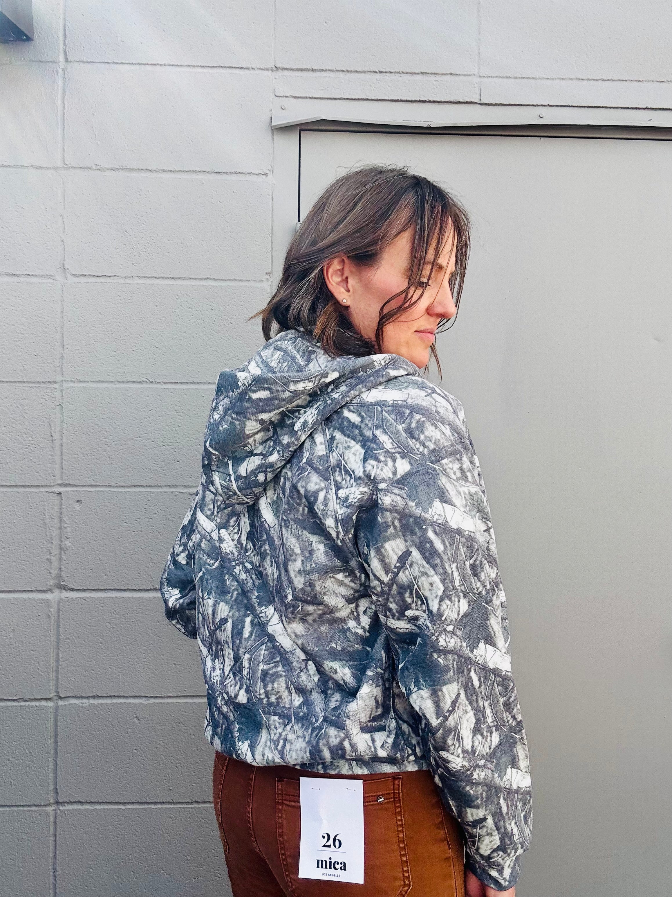 Cozy Camo Relaxed Zip Hoodie