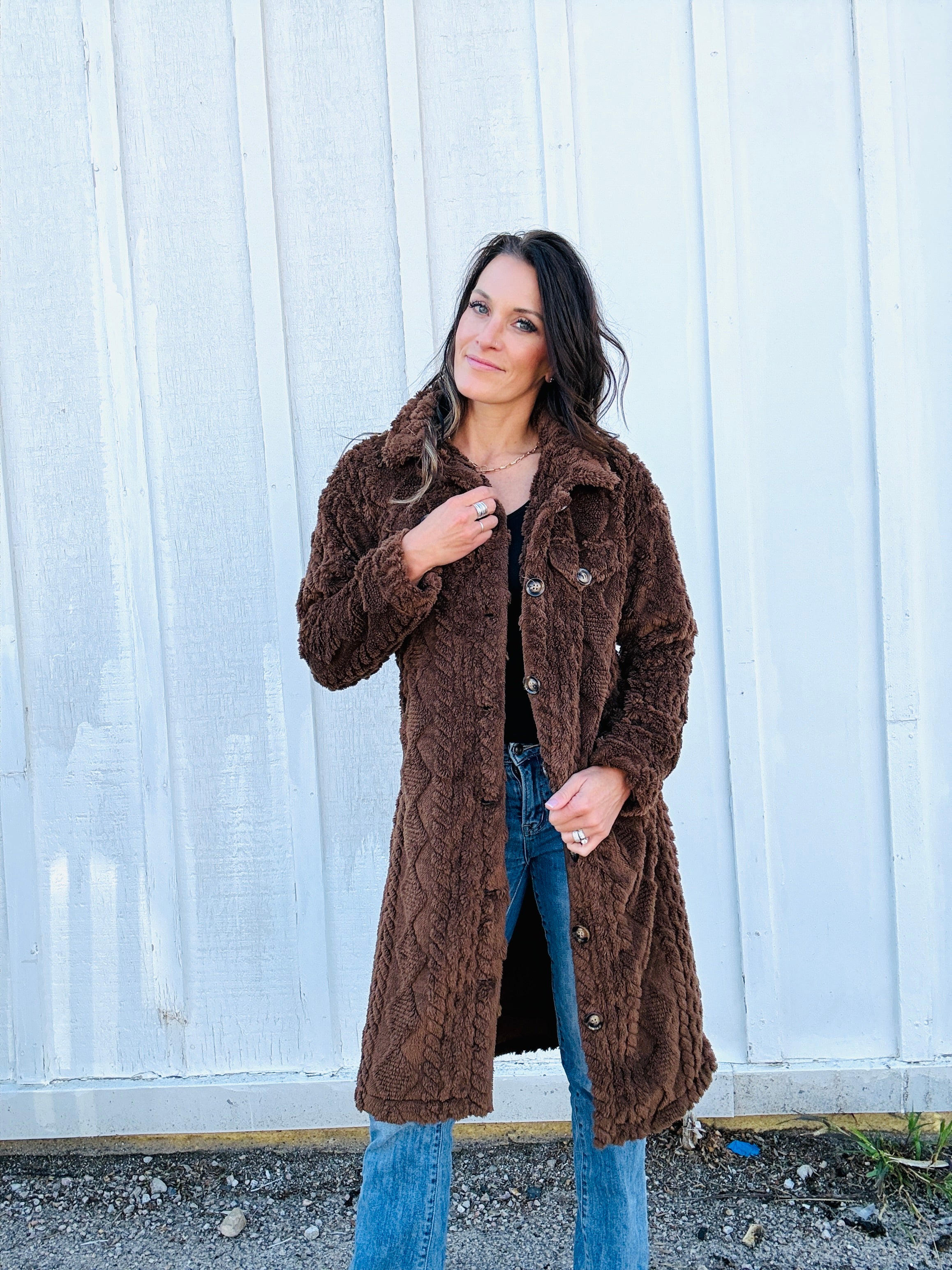 Quilted Long Sherpa Jacket