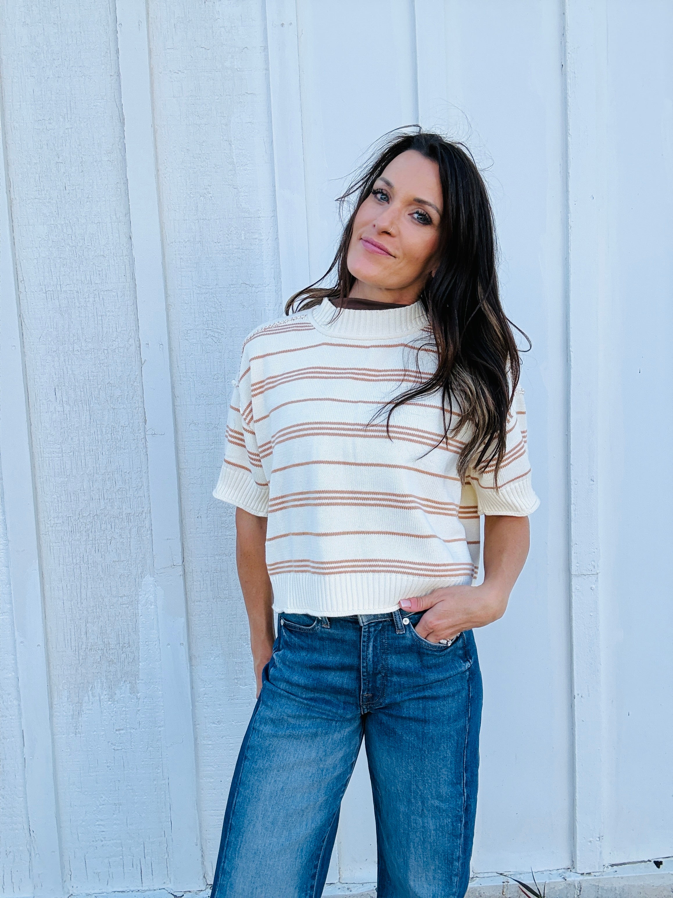 Honey & Oat Stripe Sweater