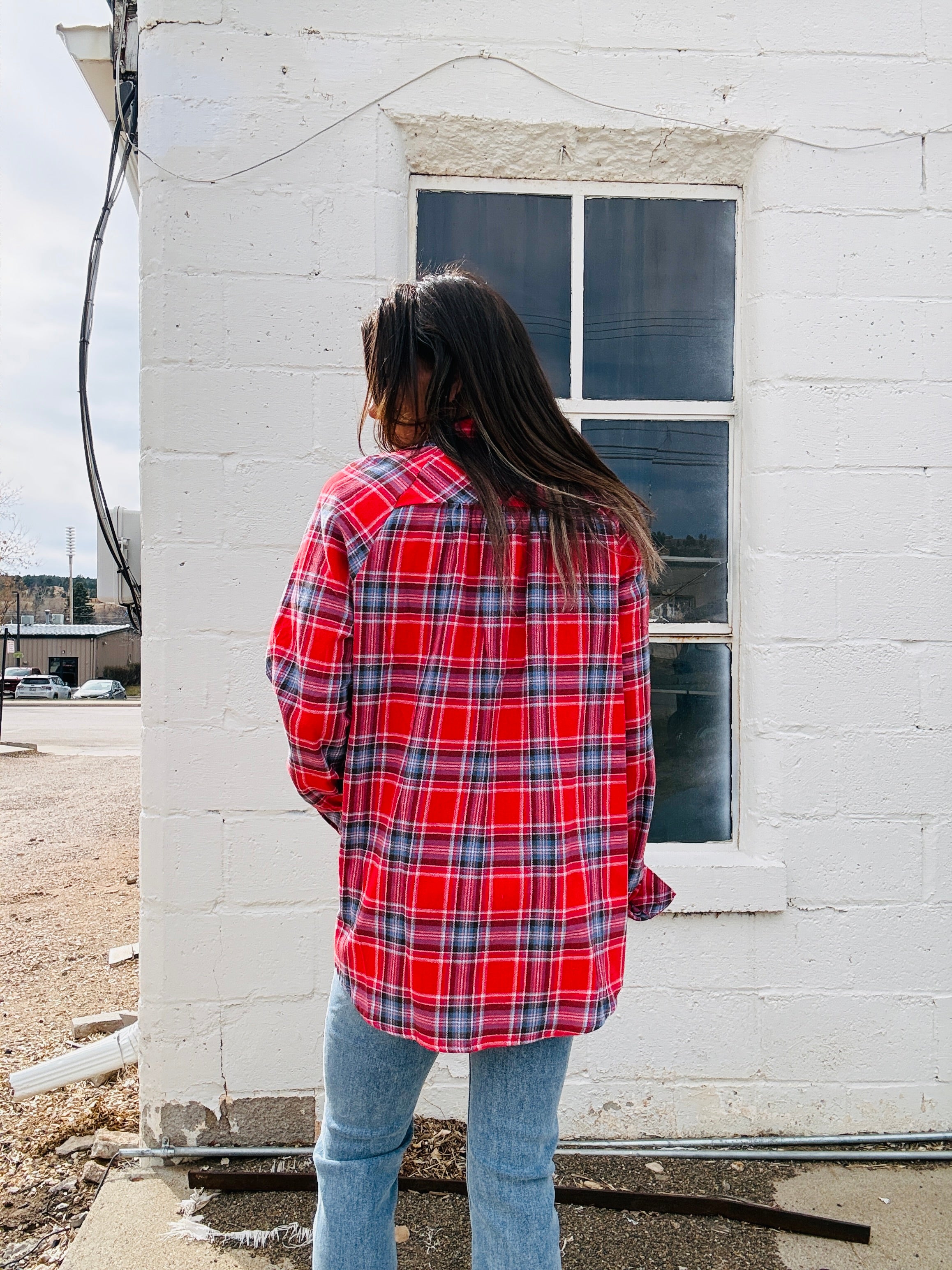 Oversized Plaid Button Down