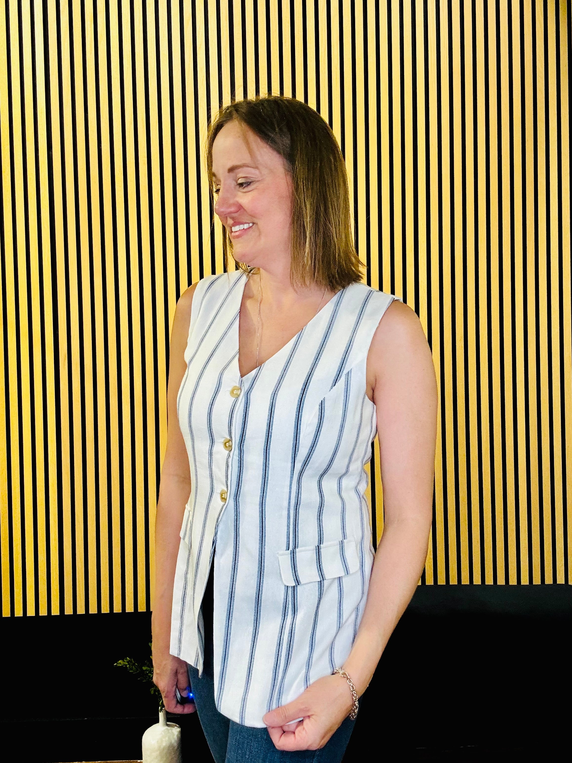 Blaire Striped Vest