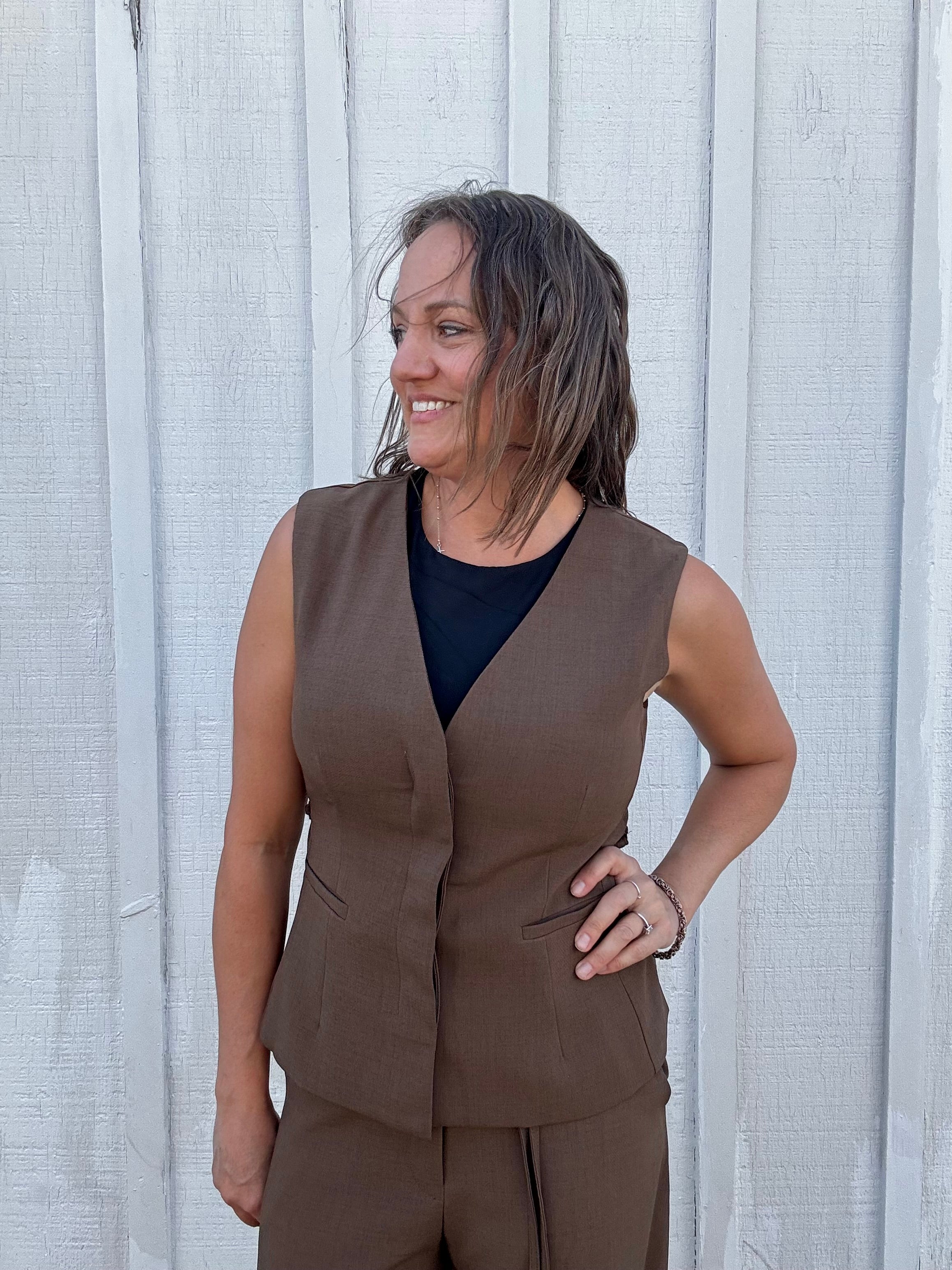 Princess Peplum Tie Vest