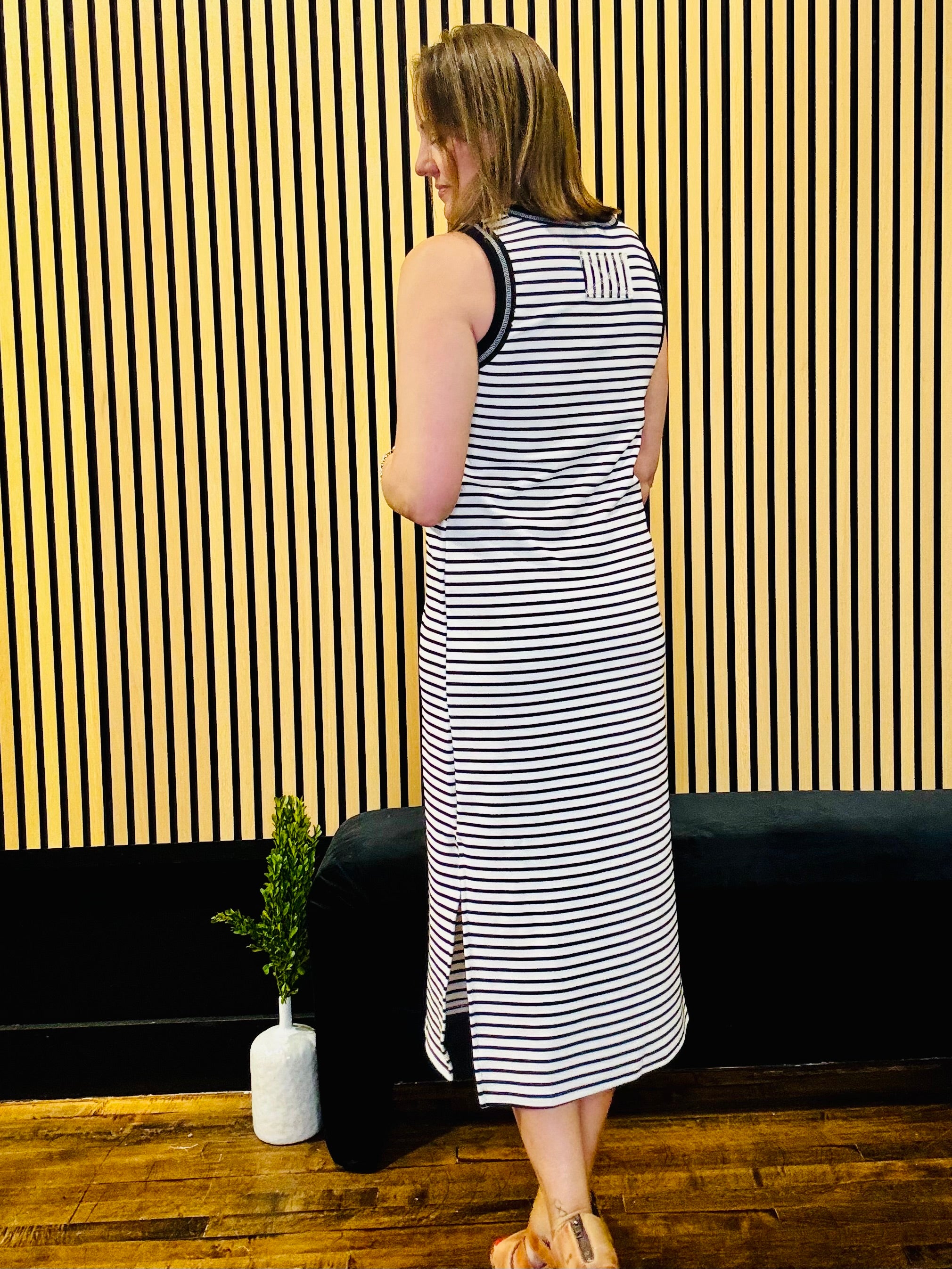 Striped Ringer Tank Dress