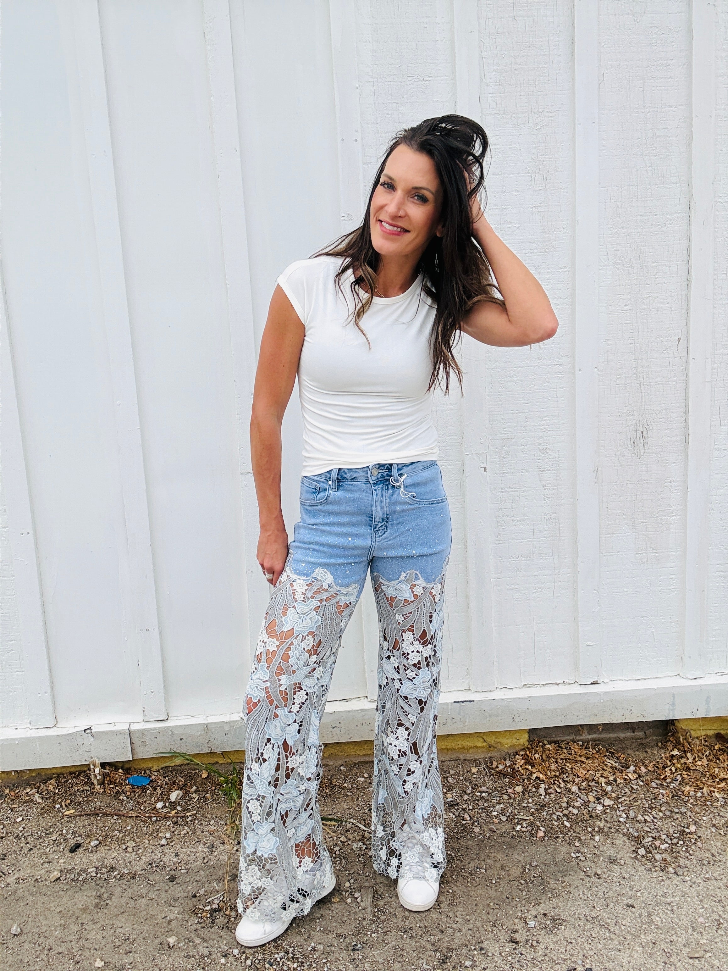 Cutout HR WL Lesley Blue Jeans
