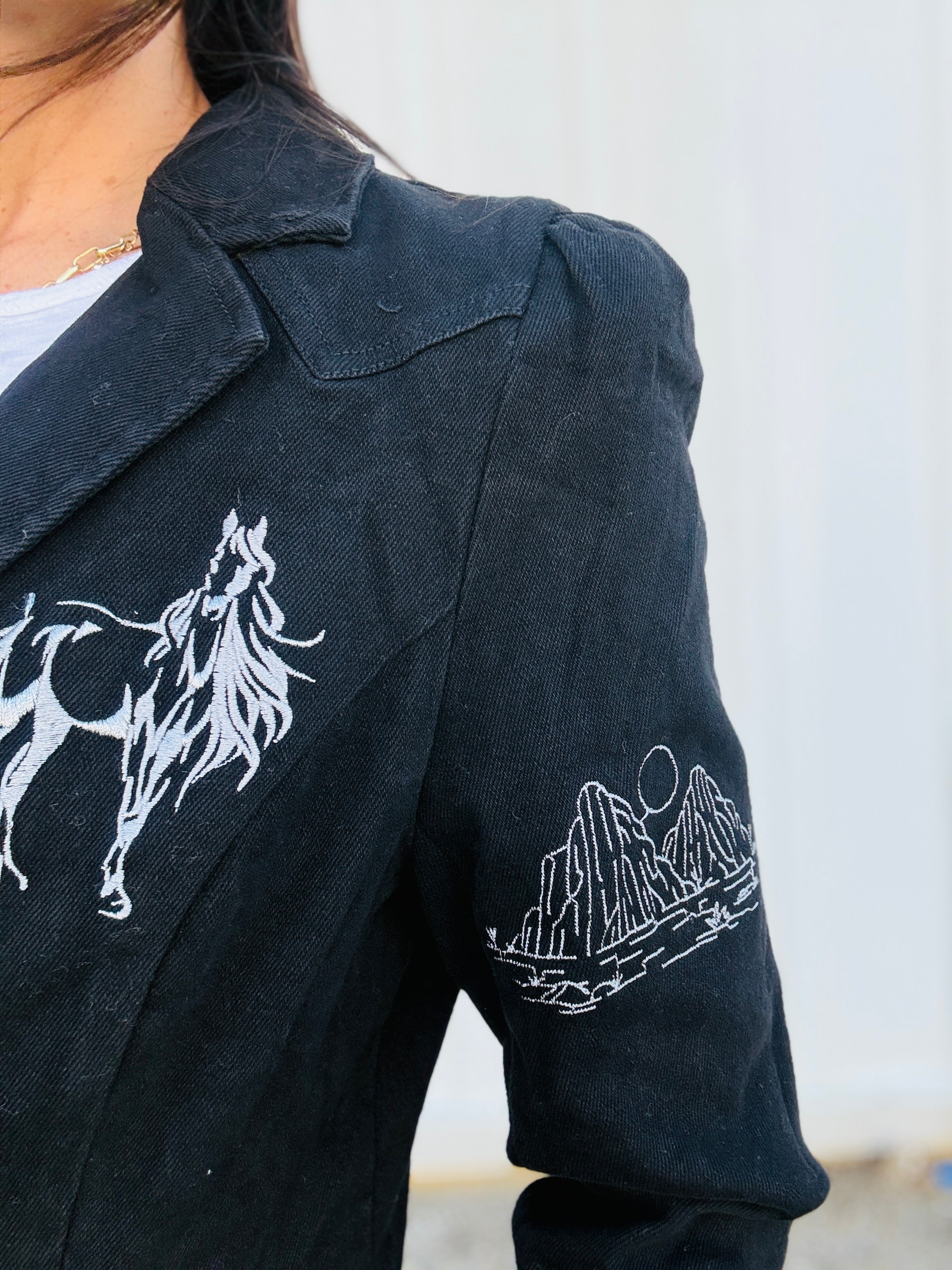 Lexie Western Denim Blazer