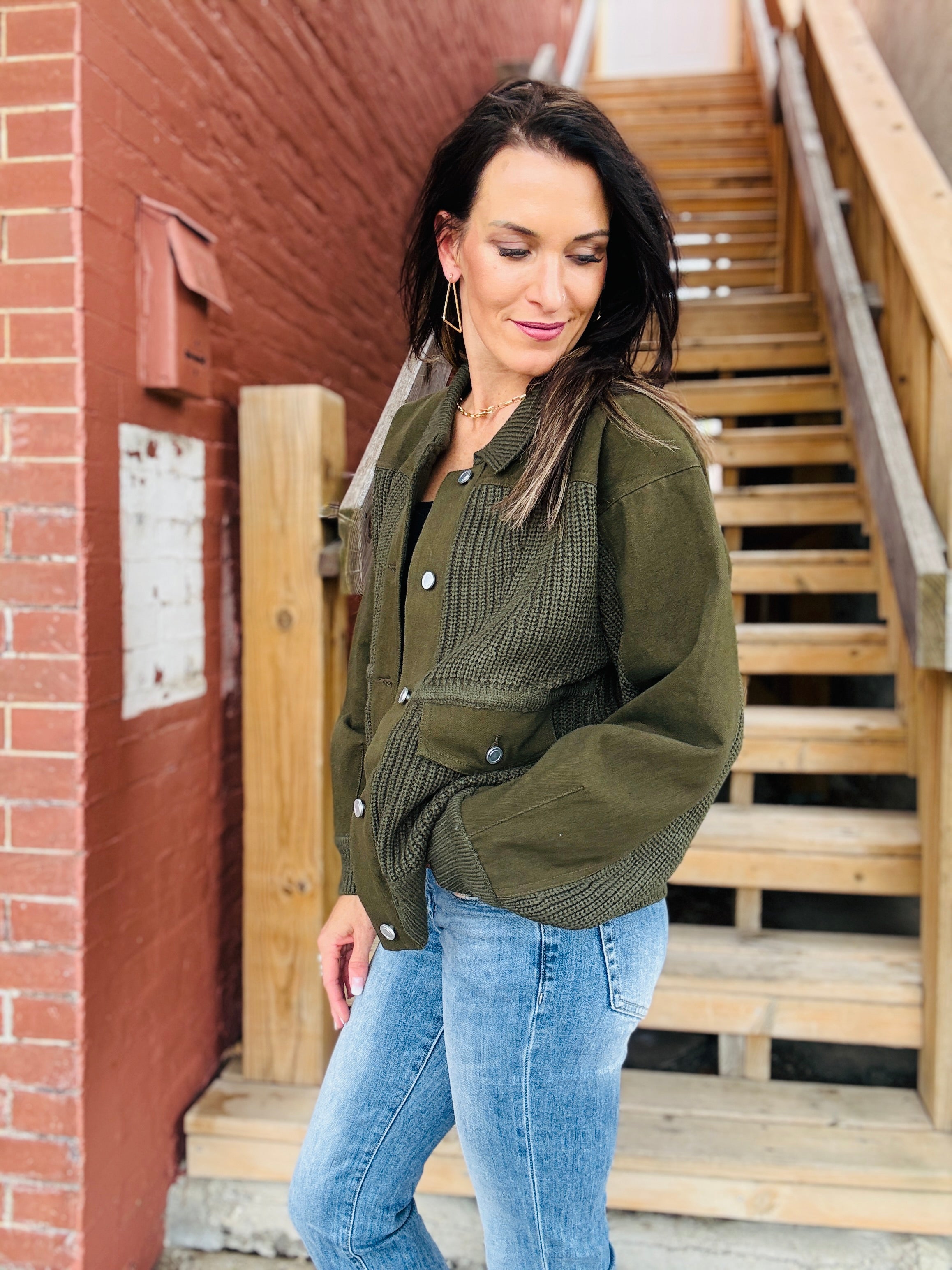 ELAN Cecily Utility Knit Jacket