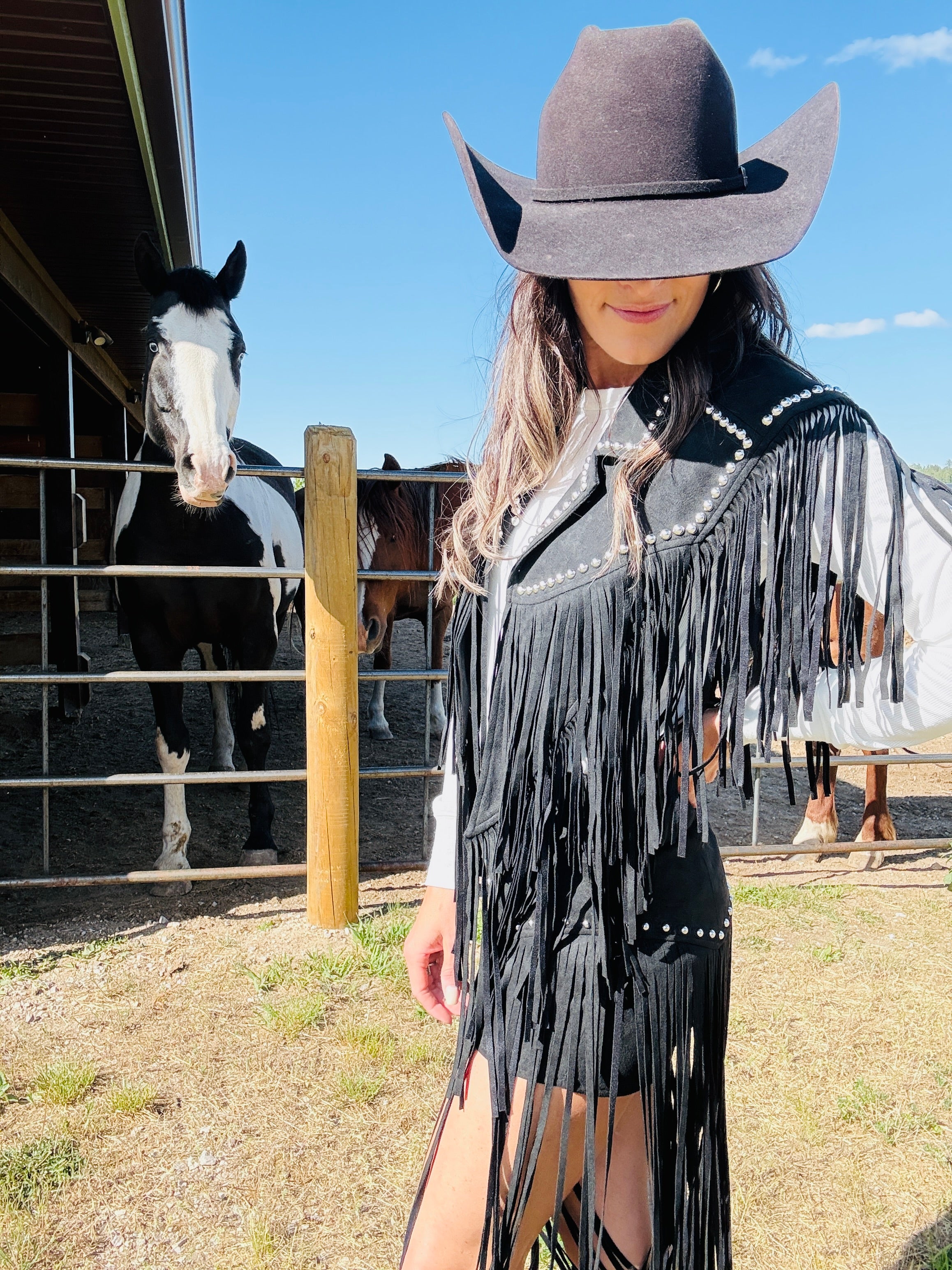 Studded Fringe Shrug