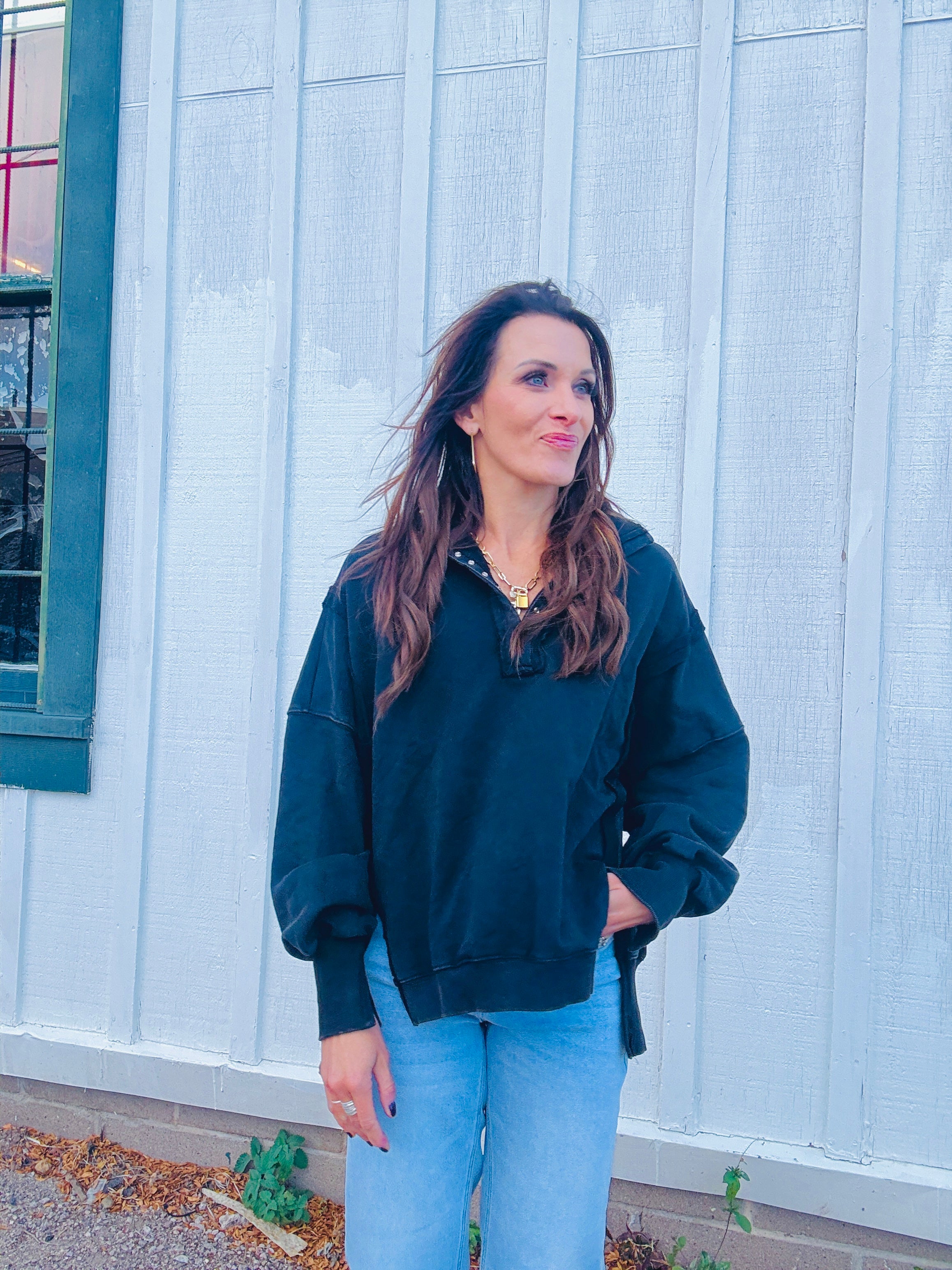 1/4 Button Up Pullover