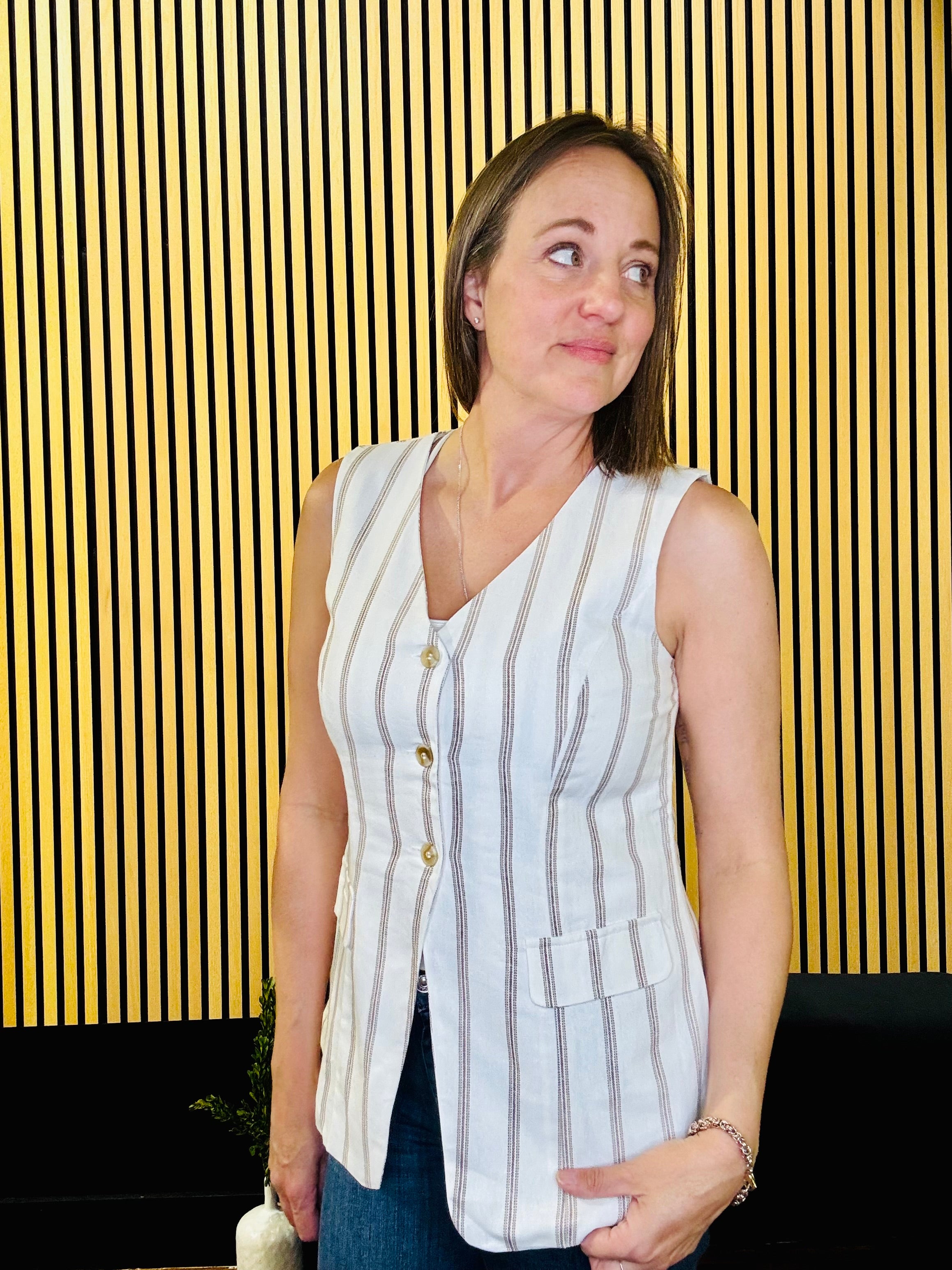 Blaire Striped Vest