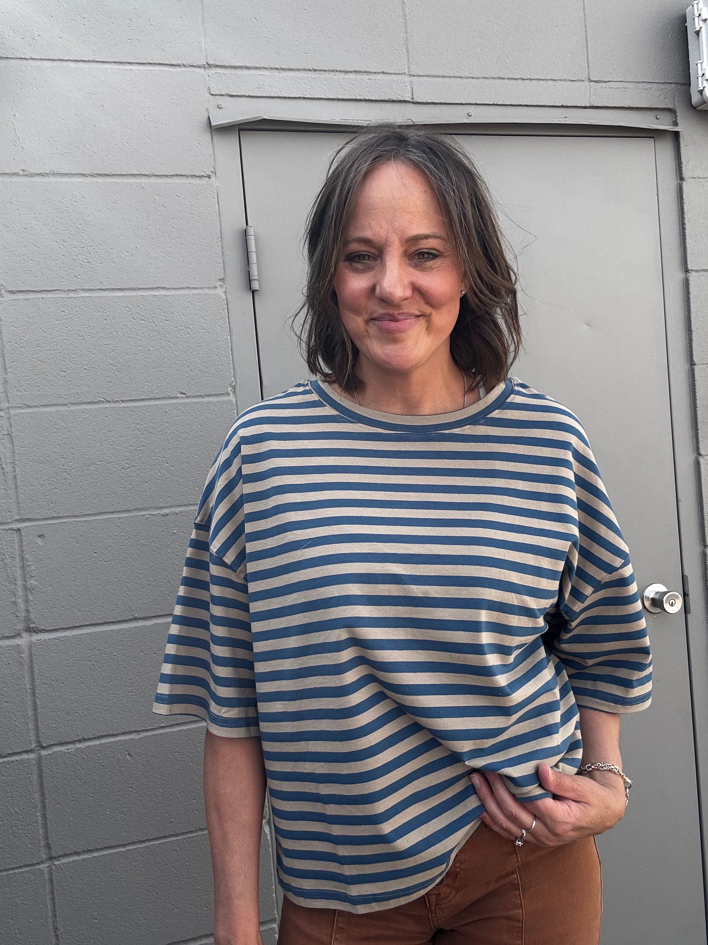 Striped Boyfriend Tee