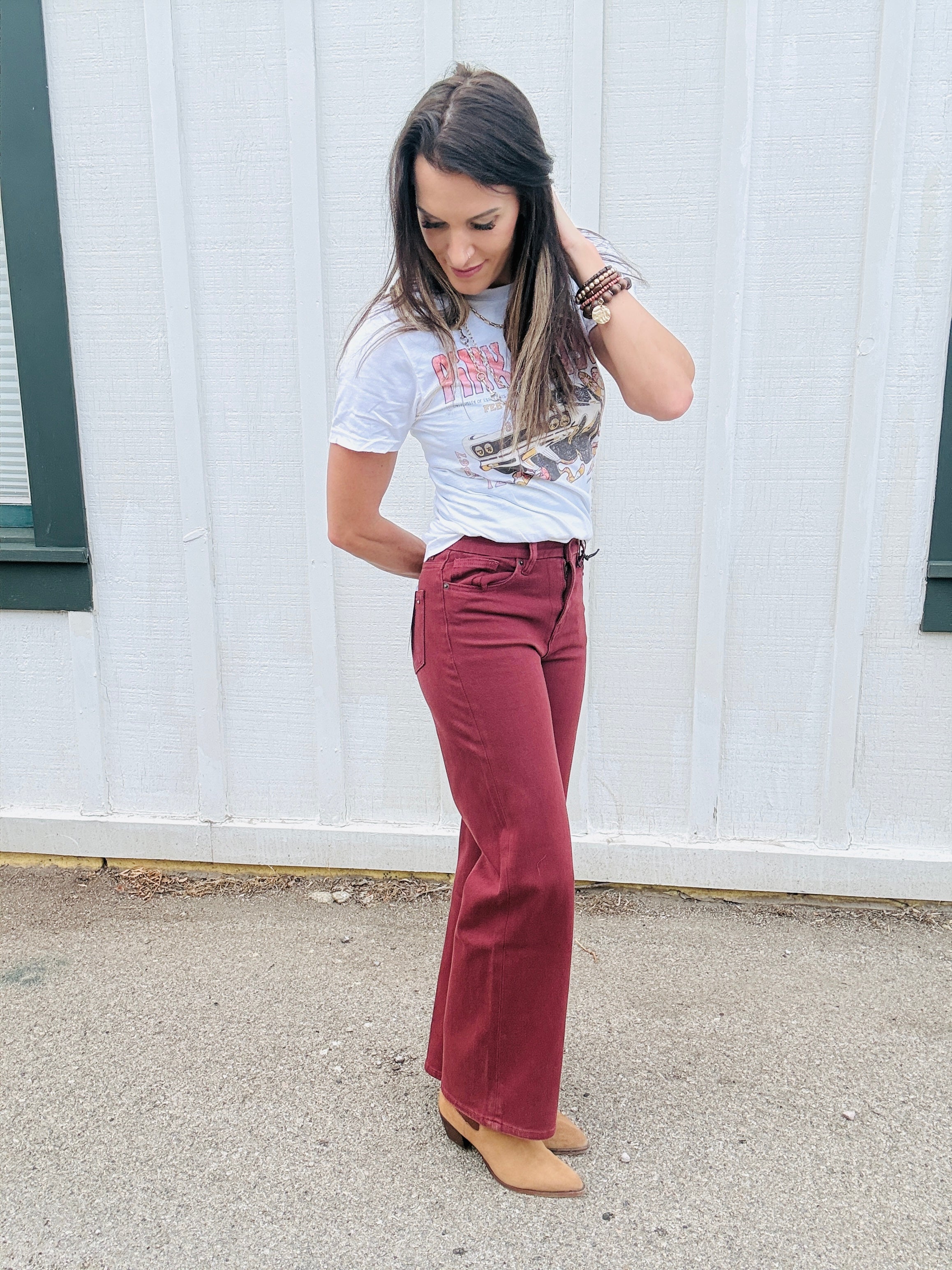 MICA HR Burgundy Wide Leg