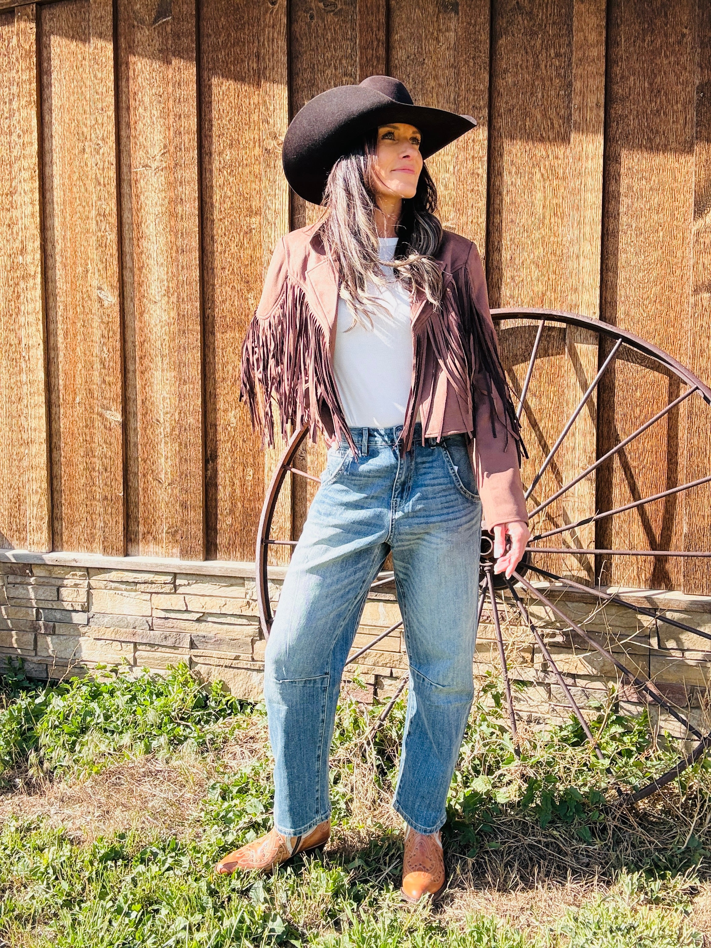 Beth Suede Fringe Jacket