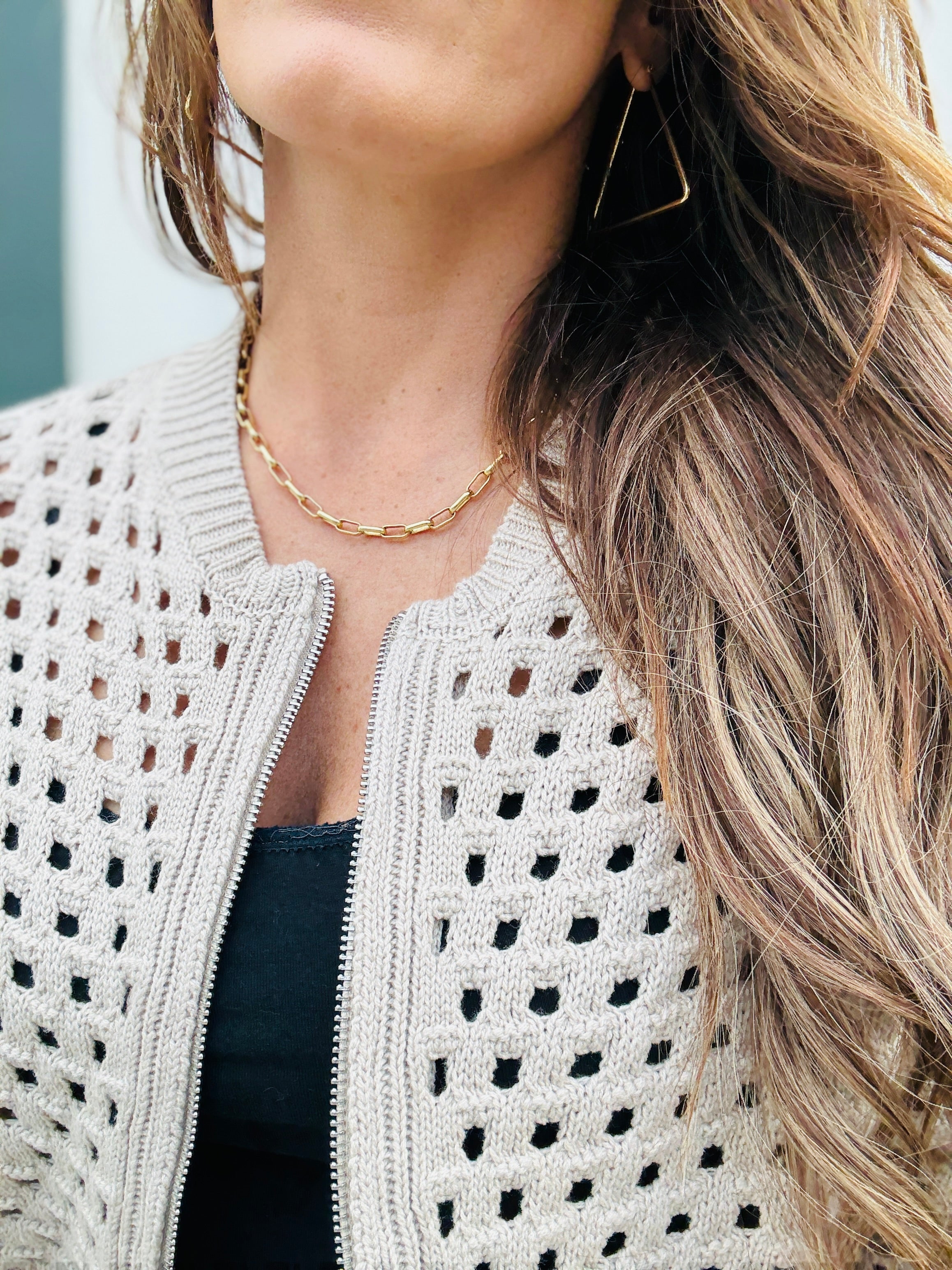 ELAN Aster Zip Up Cardigan