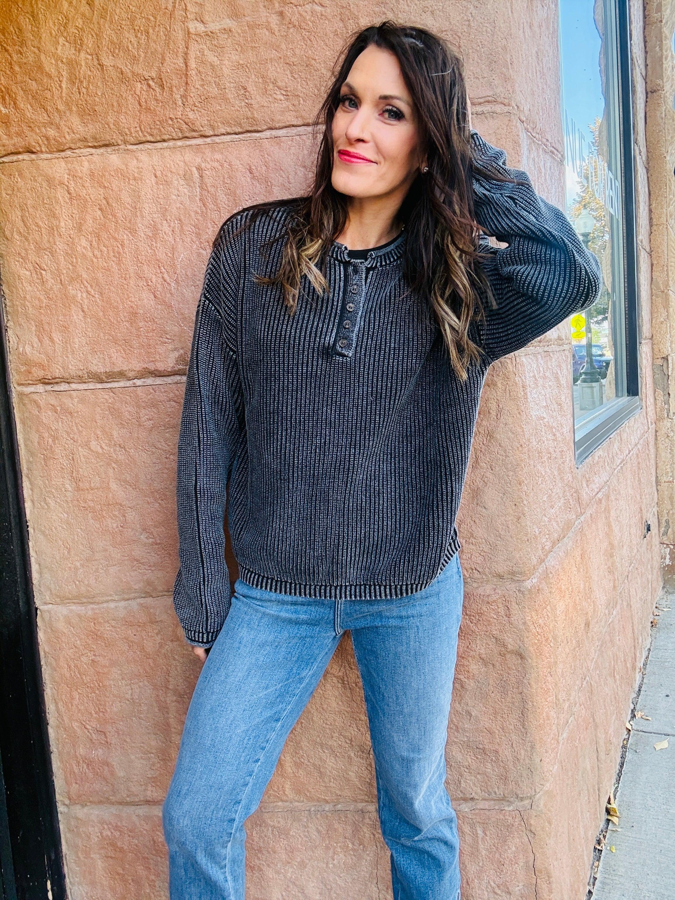 Reese Textured Cotton Henley