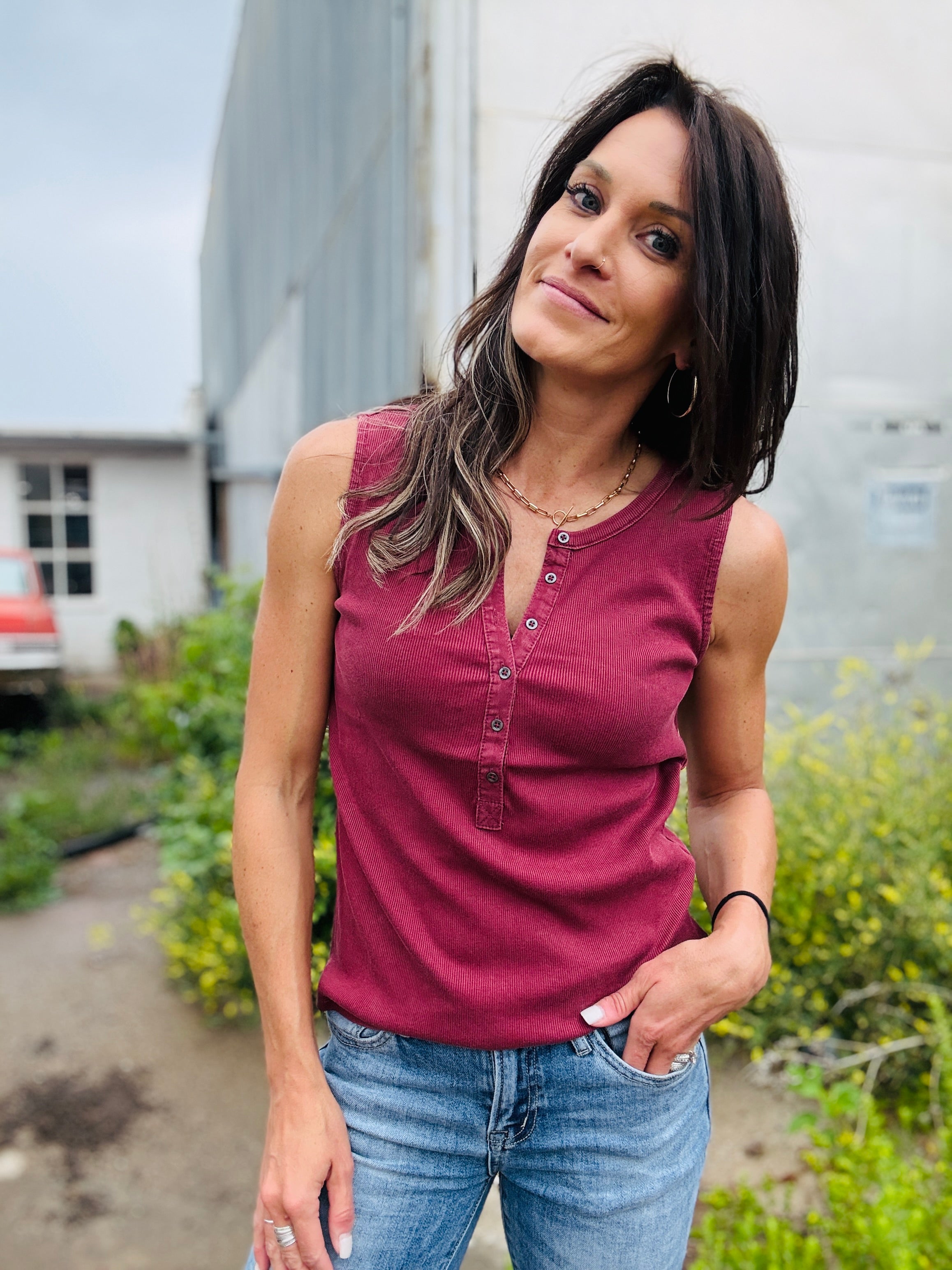Dylan Rowan Rib Henley Tank