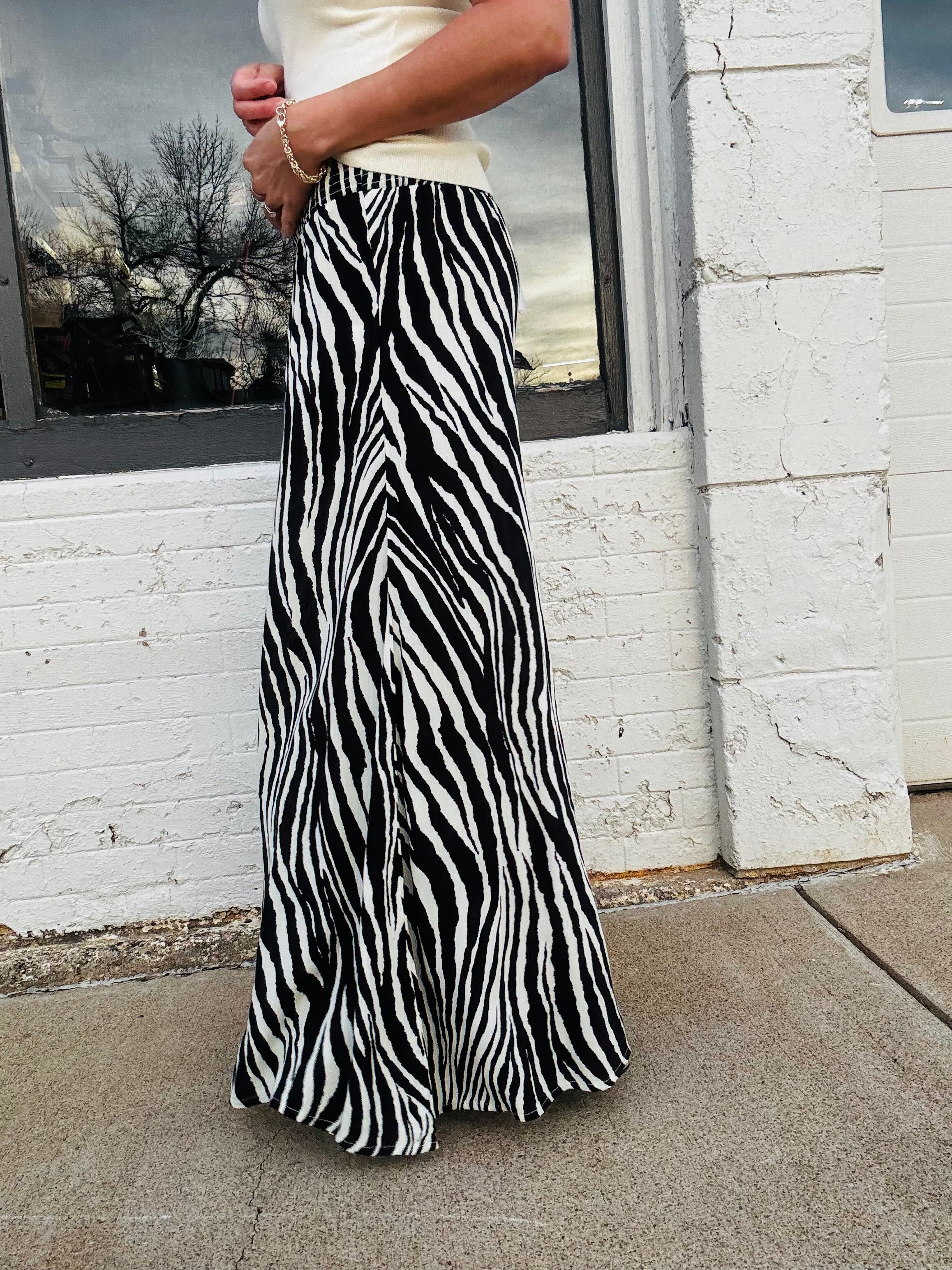 Elan Zebra Palazzo Pant