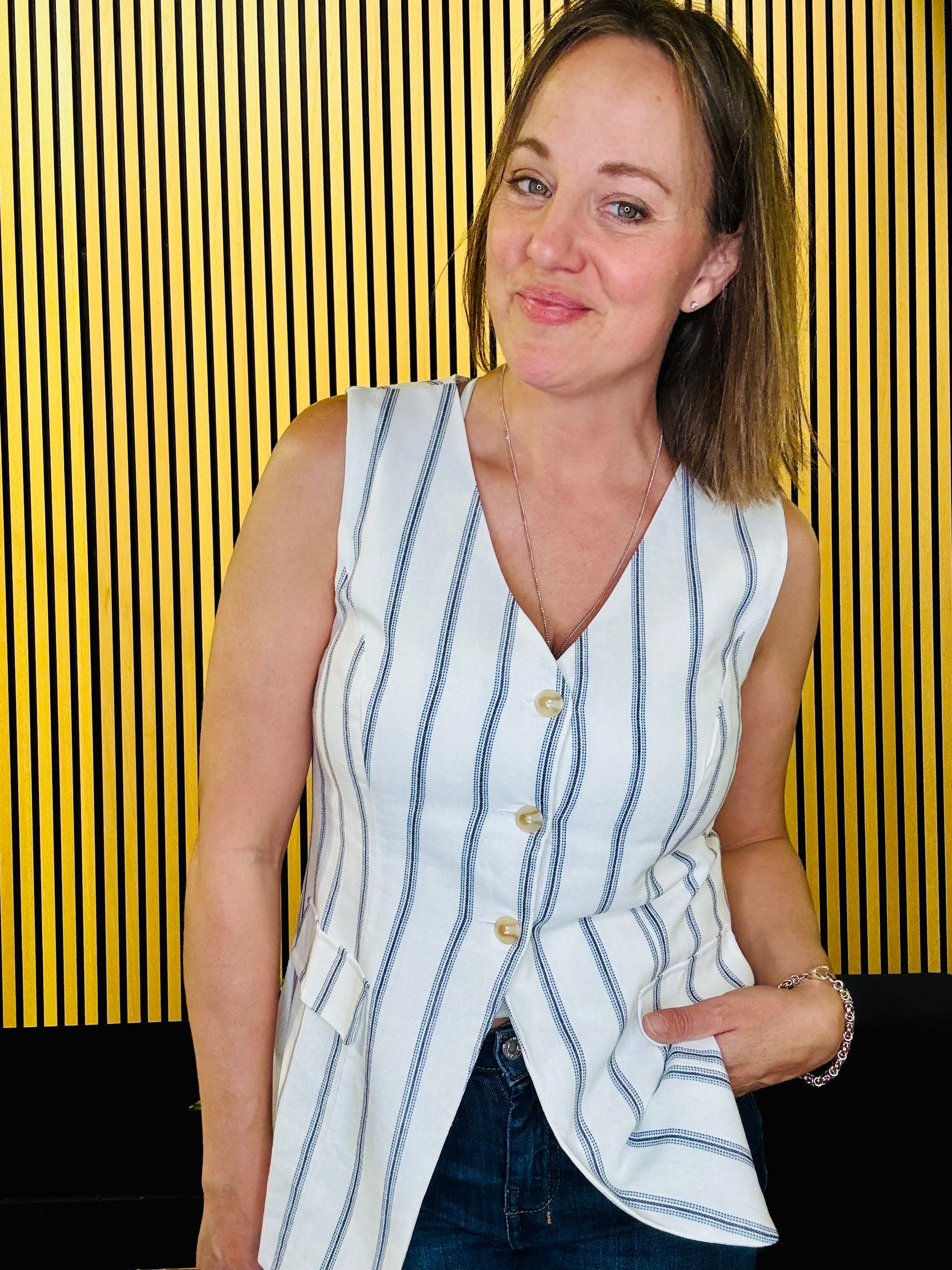 Blaire Striped Vest