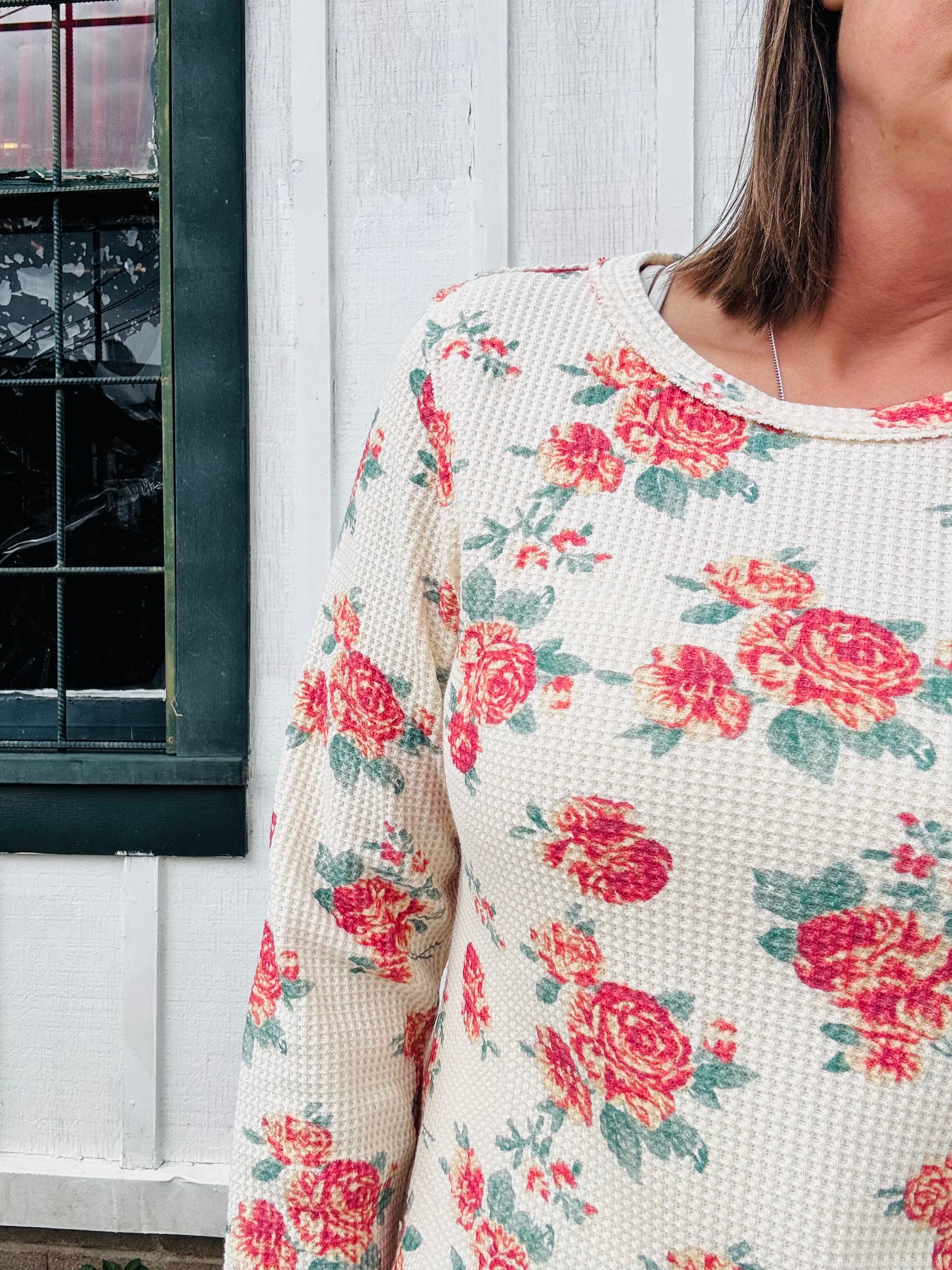 Annie Floral Thermal Top