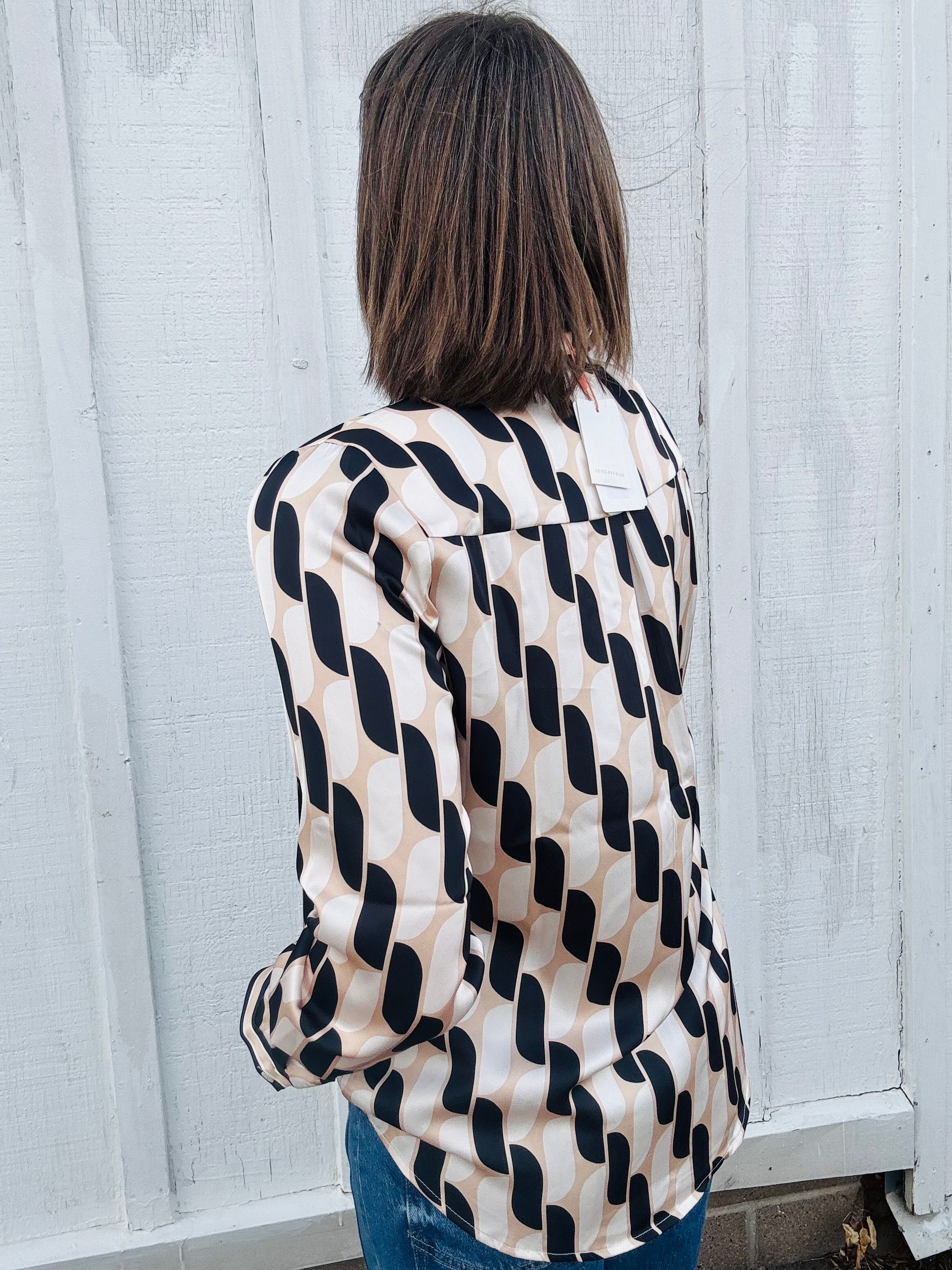 Satin Printed Blouse