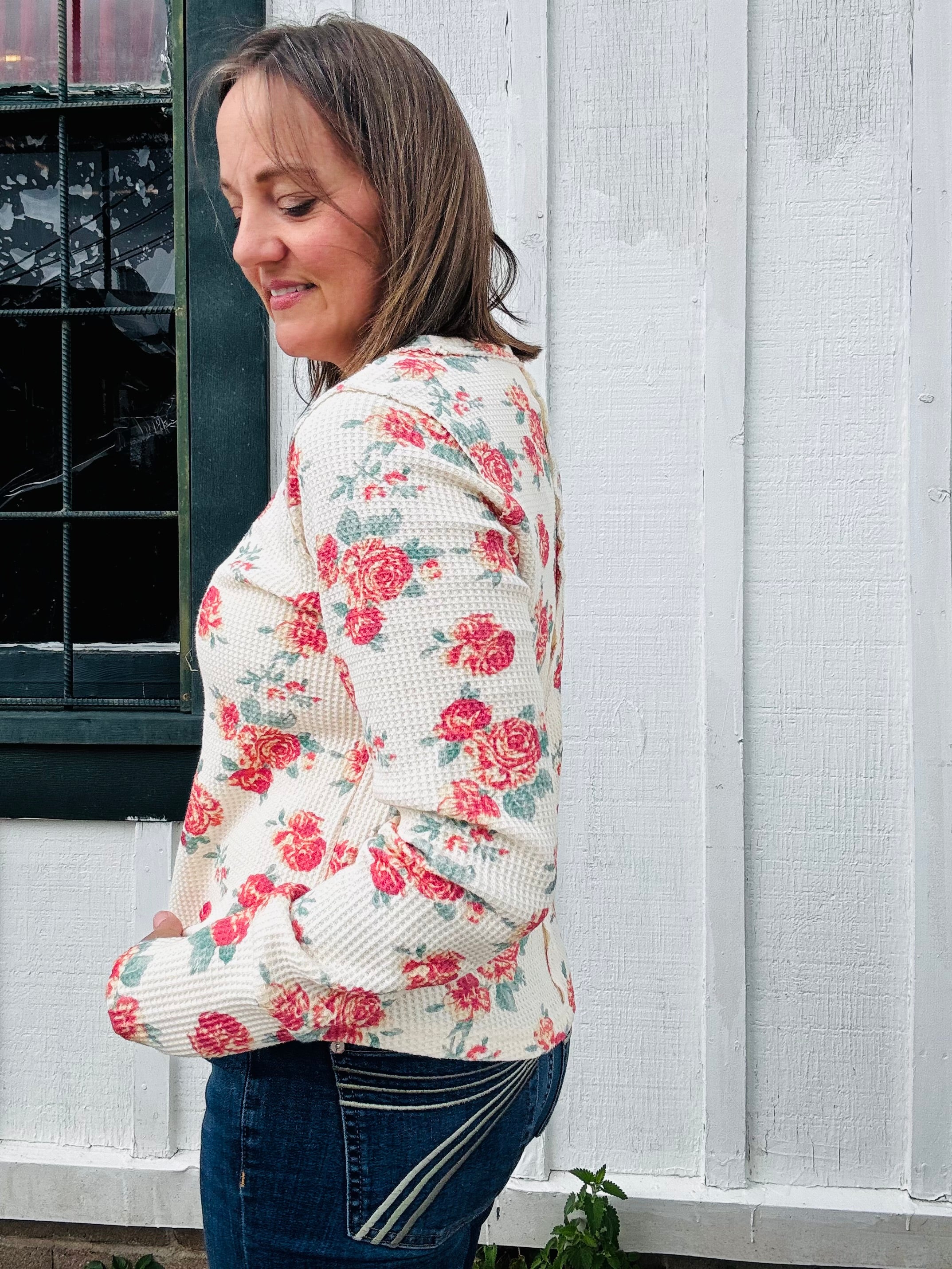 Annie Floral Thermal Top