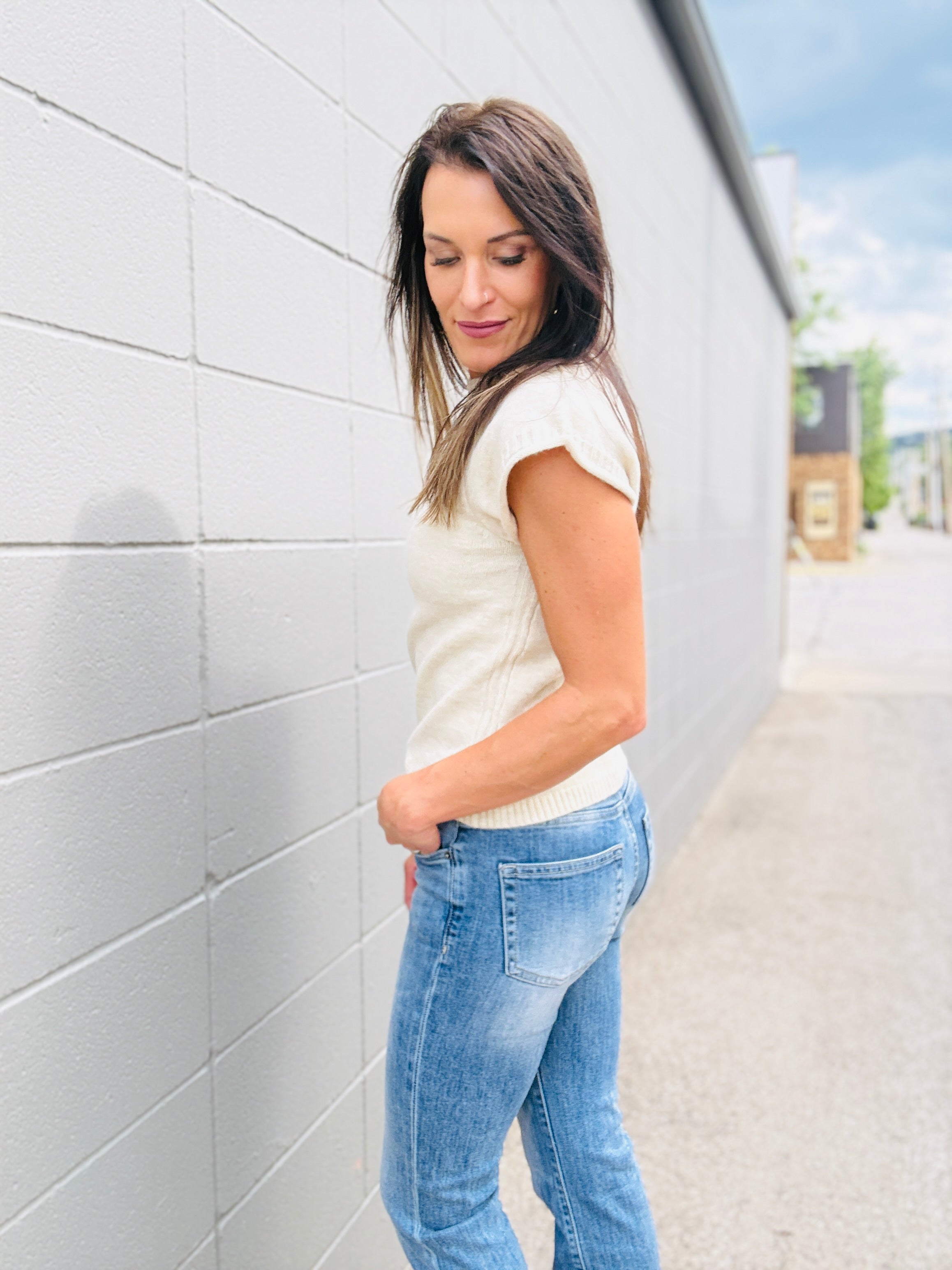 ELAN Sam Sweater Tee