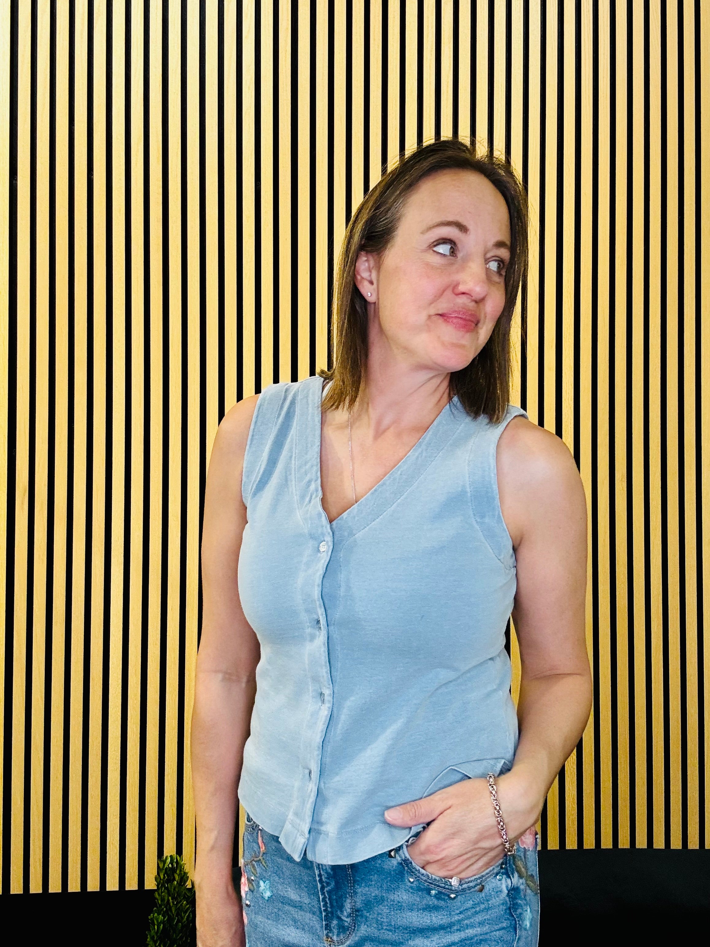 Celeste Button Knit Vest