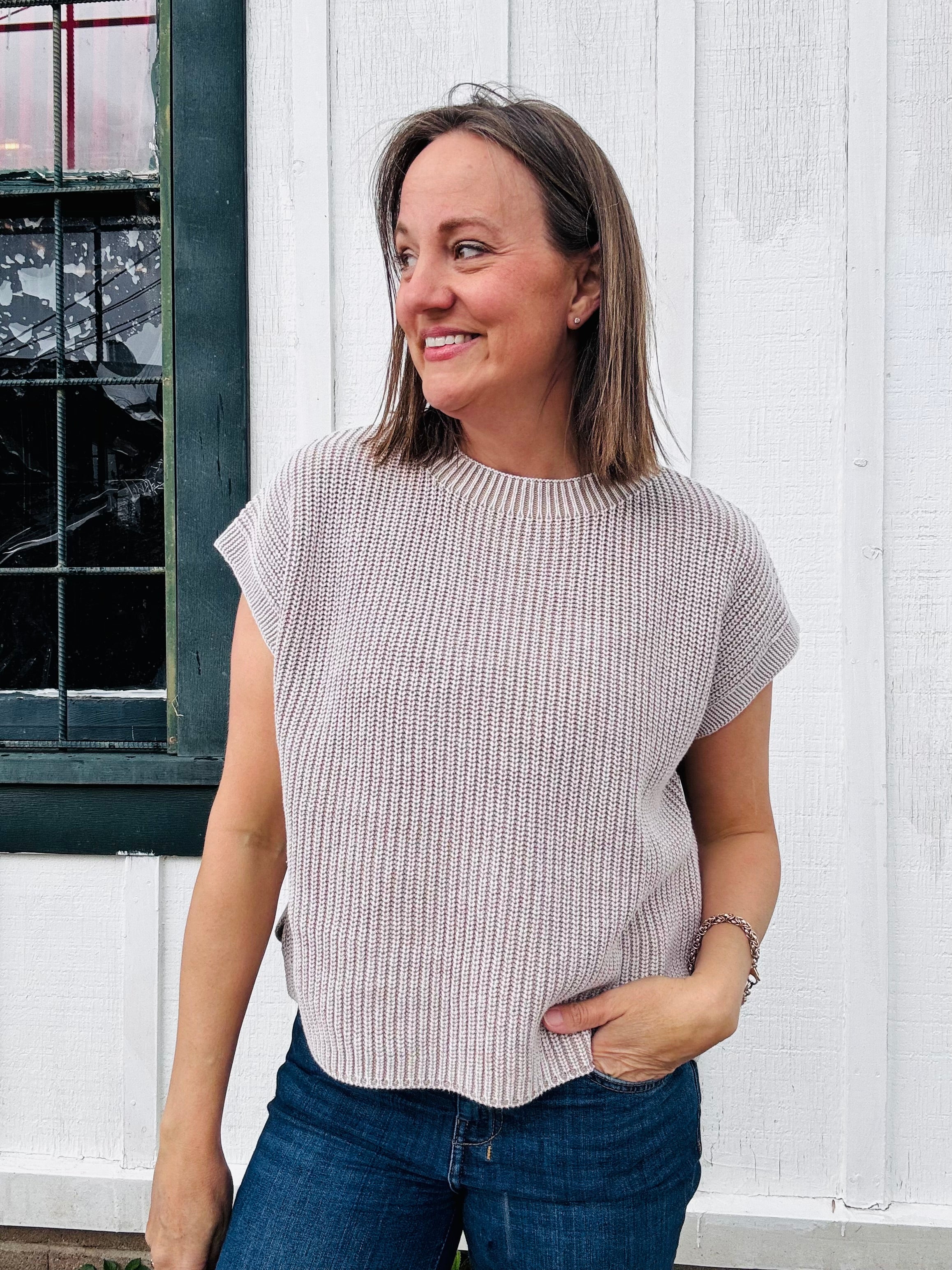 Washed Drop Shoulder Top