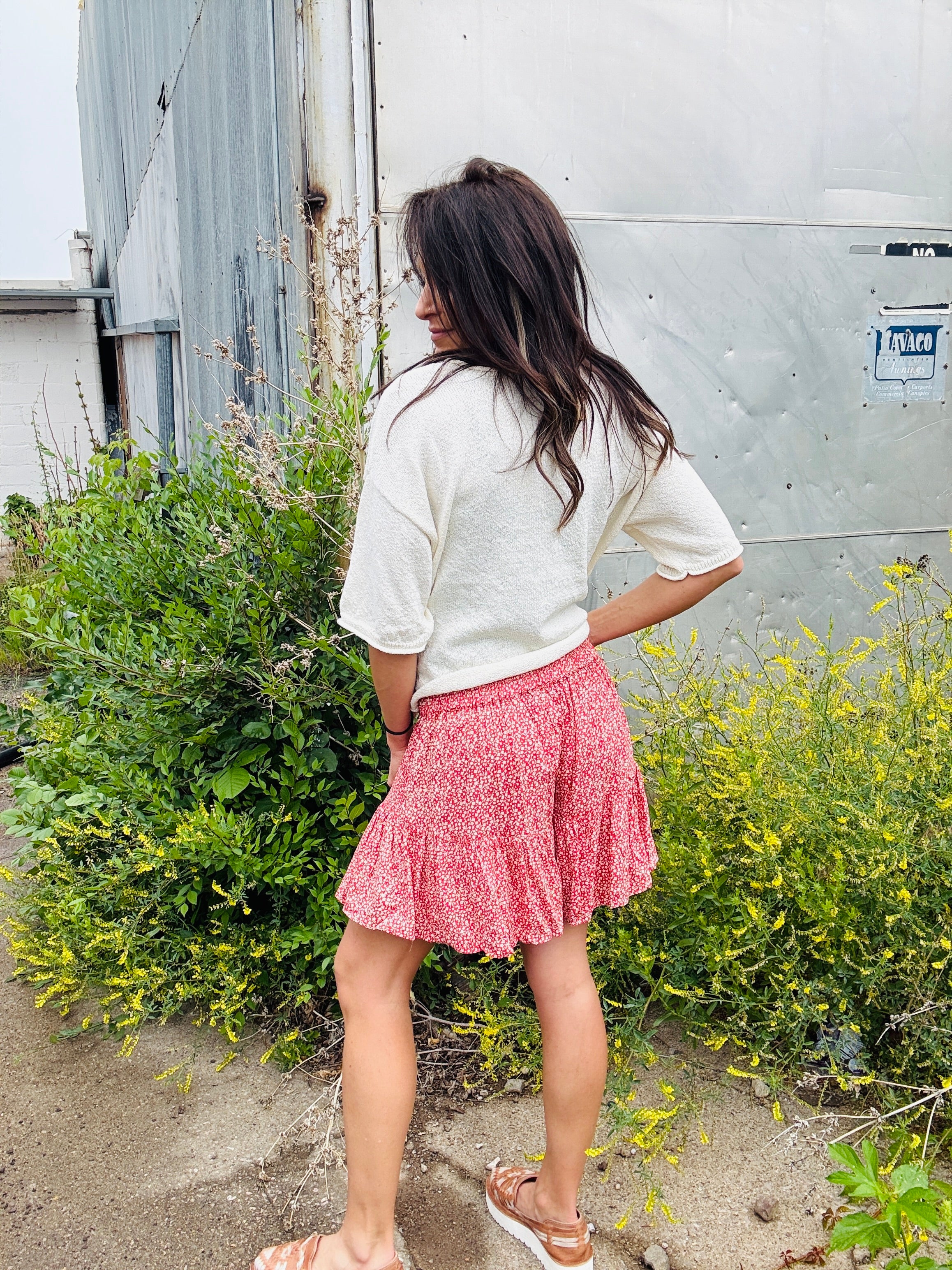 Ditsy Printed Skort