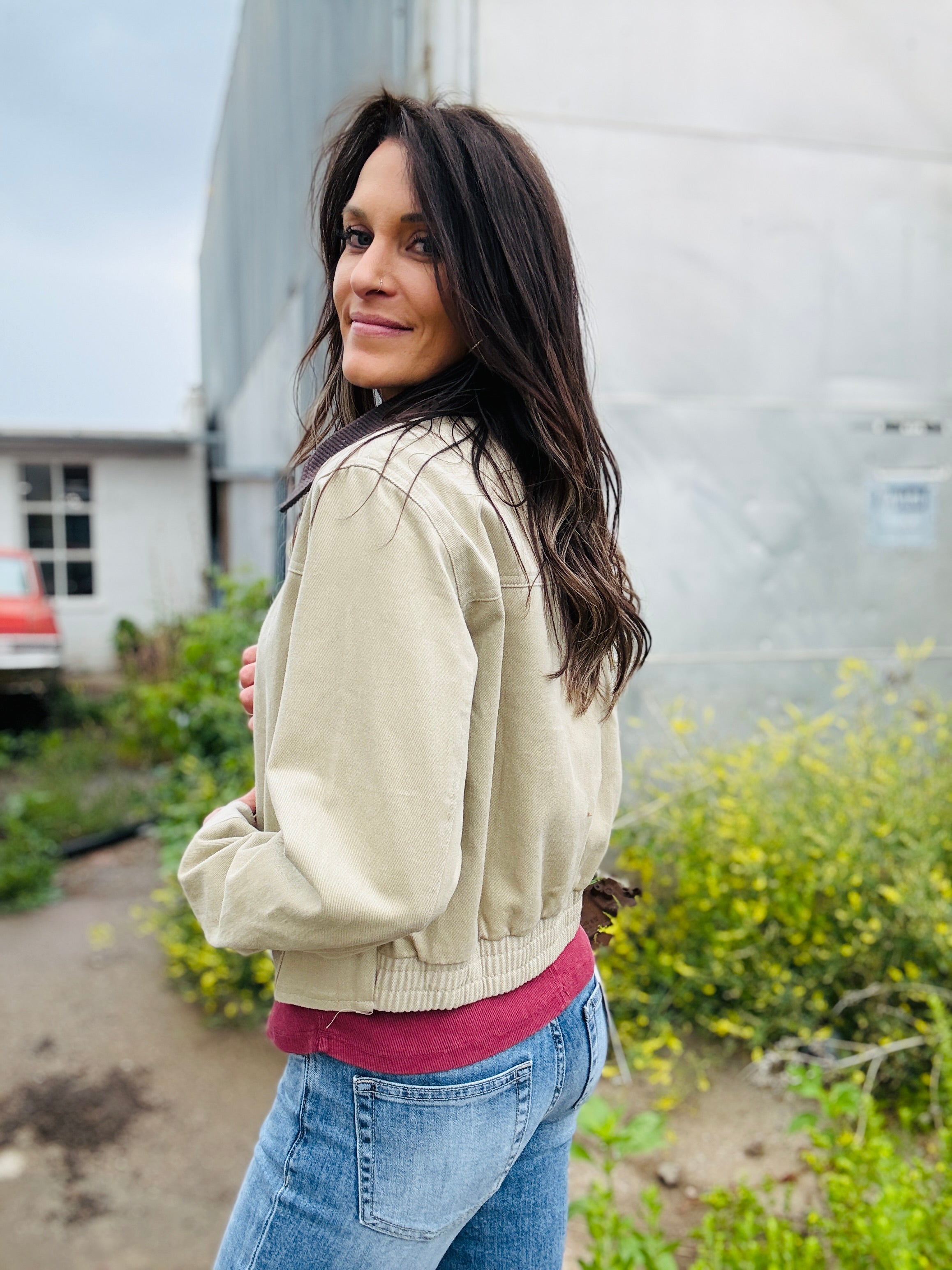 Corduroy Collar Barn Jacket