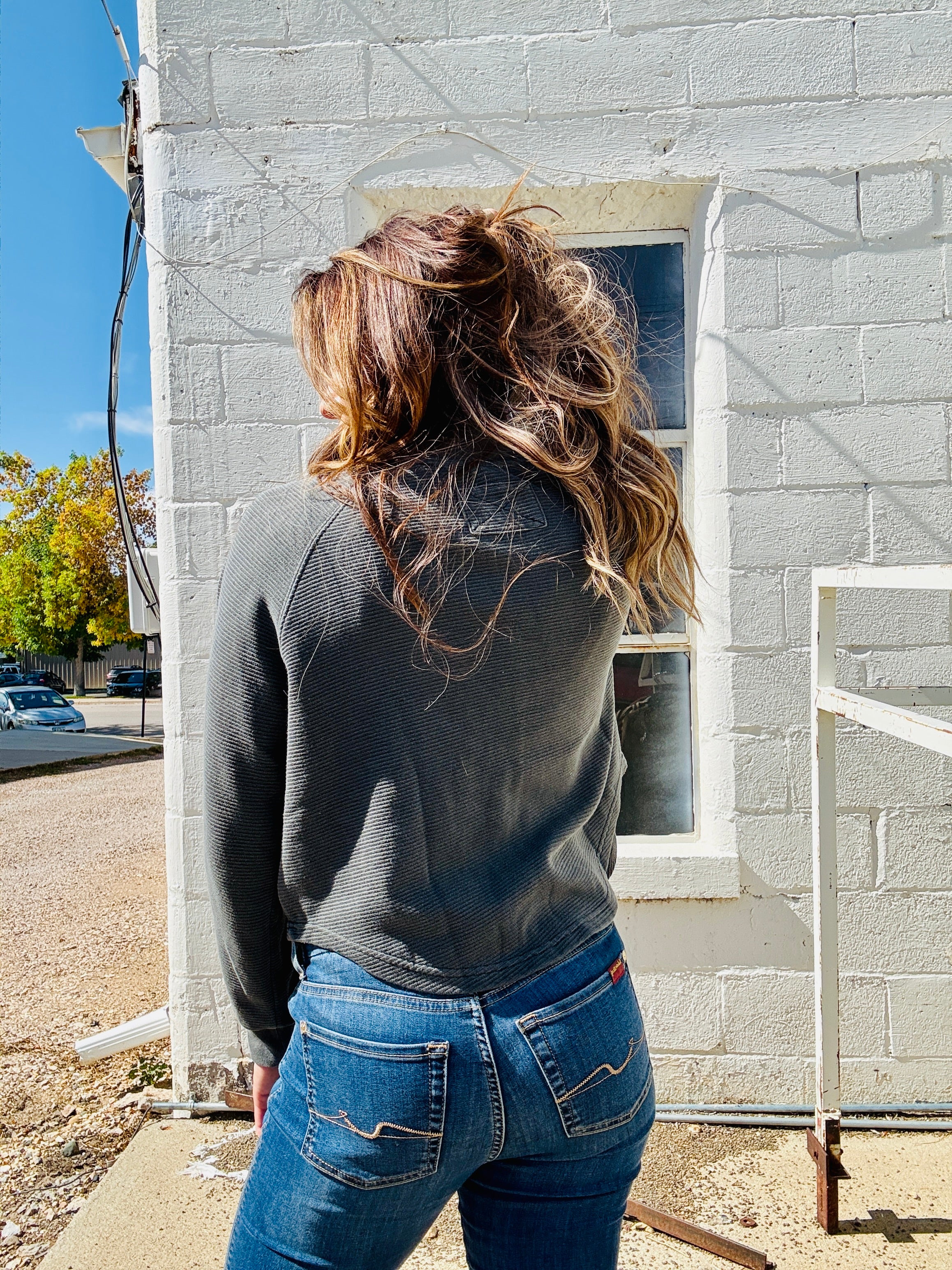 Half Snap Collared Pullover