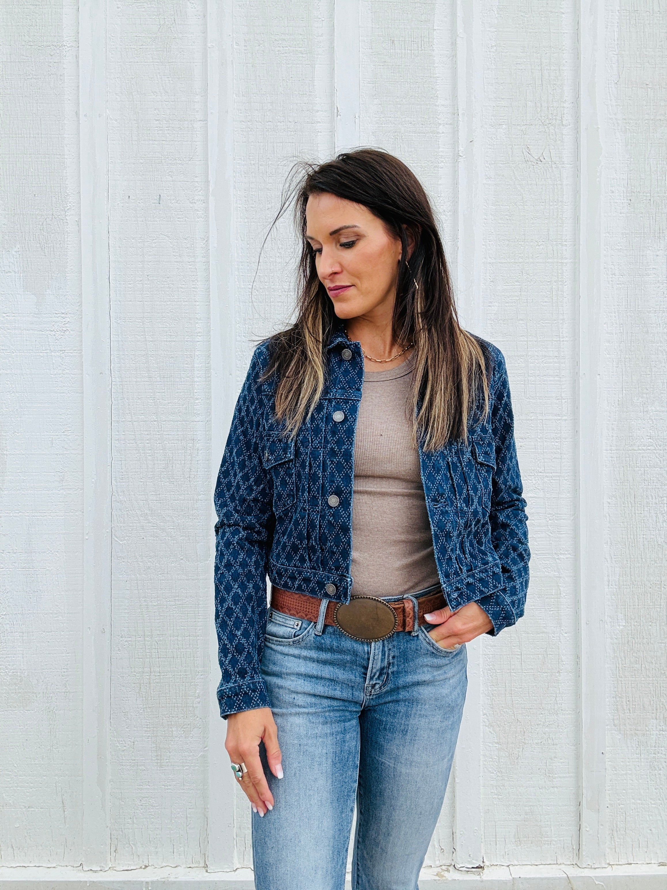 ELAN Jacquard Denim Jacket