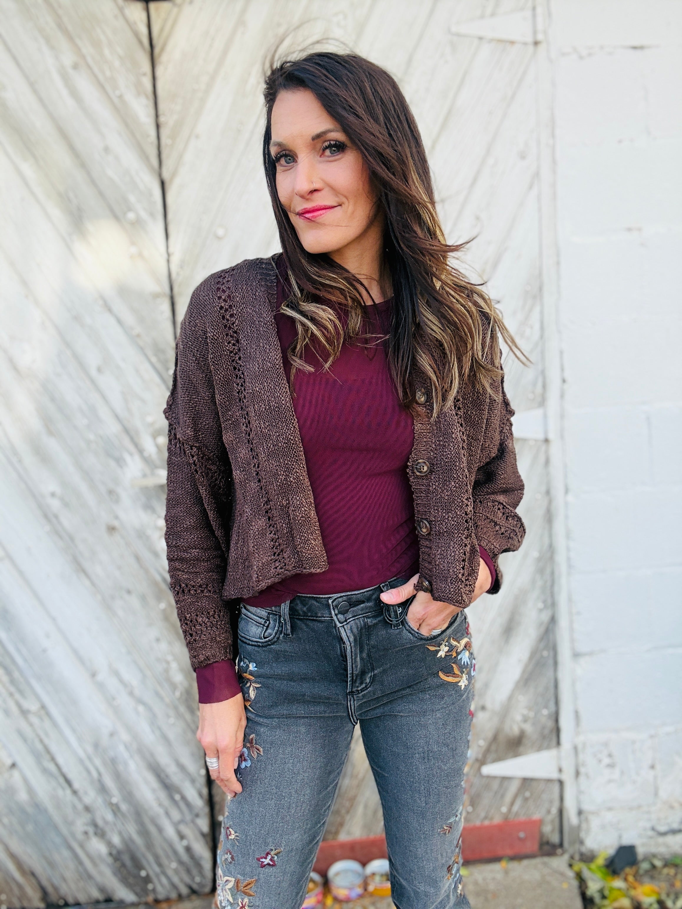 Nicole Knit V-neck Cardigan