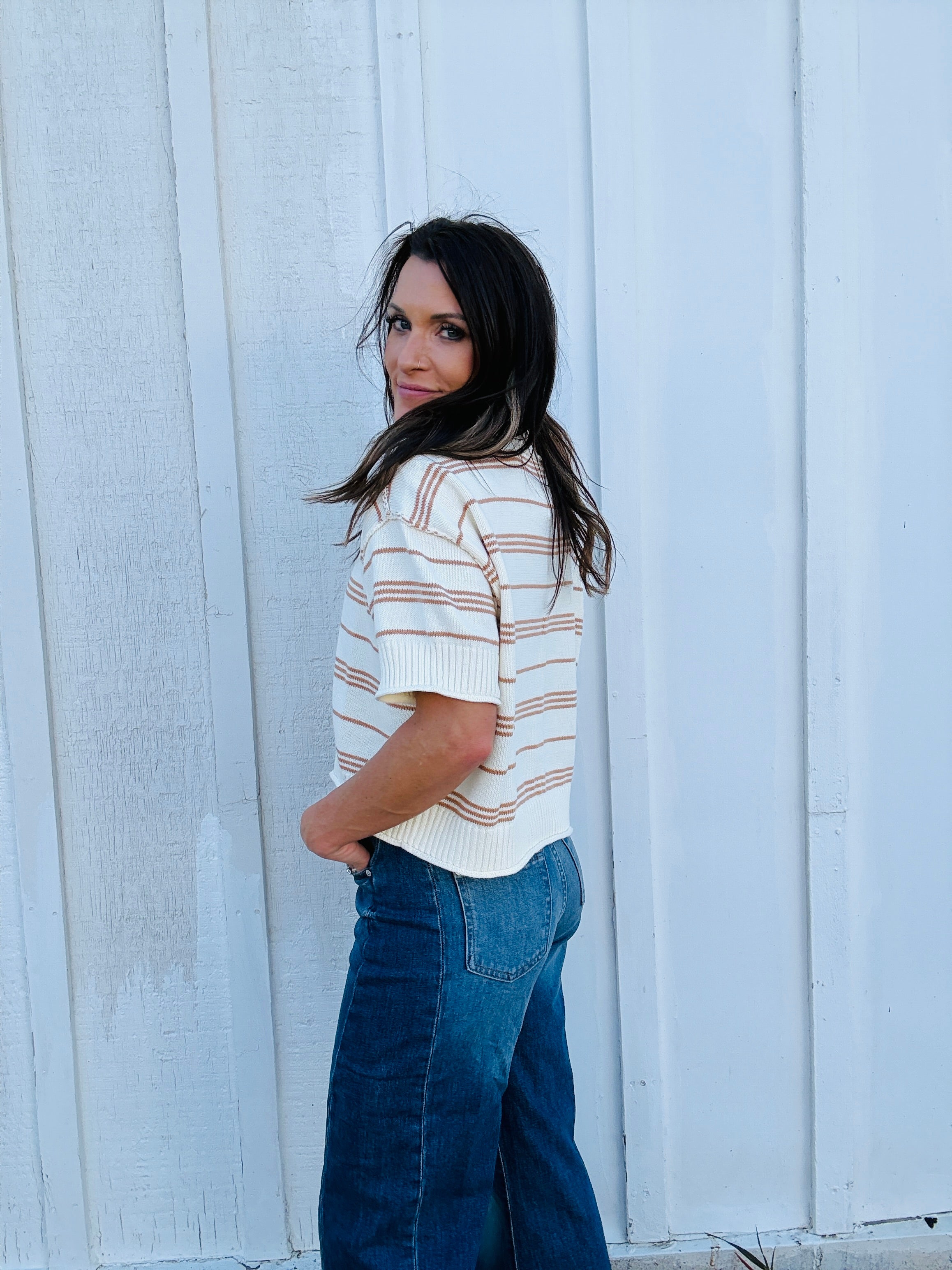 Honey & Oat Stripe Sweater