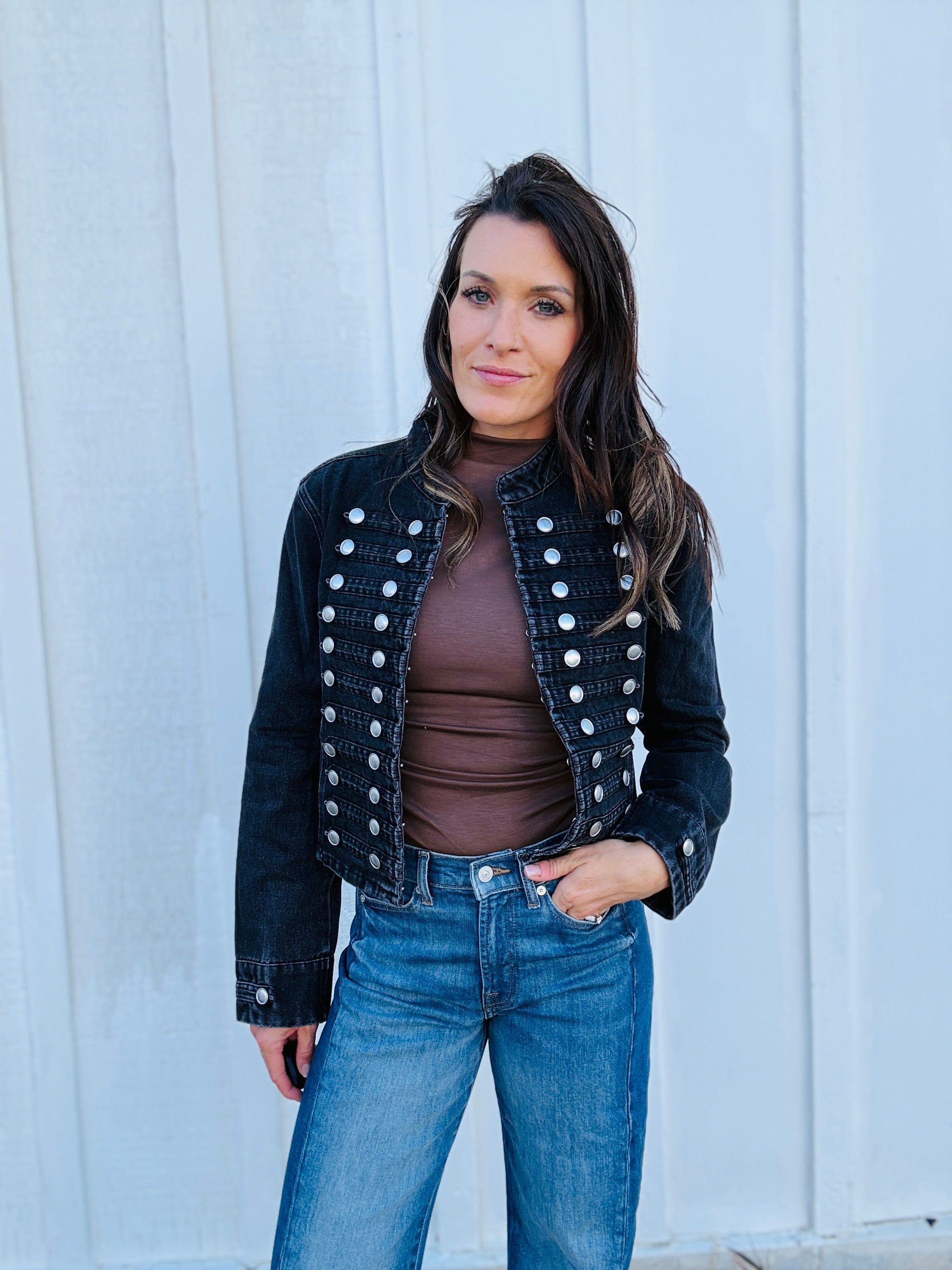 Jane Button Twill Jacket