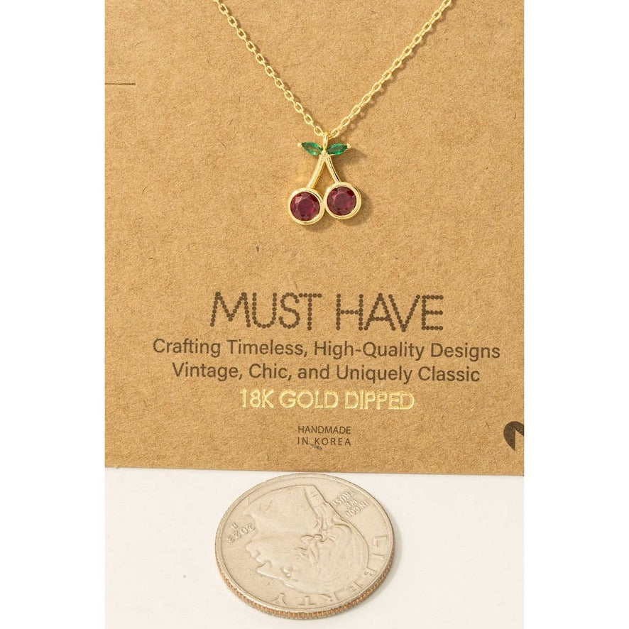 Cherry CZ Necklace
