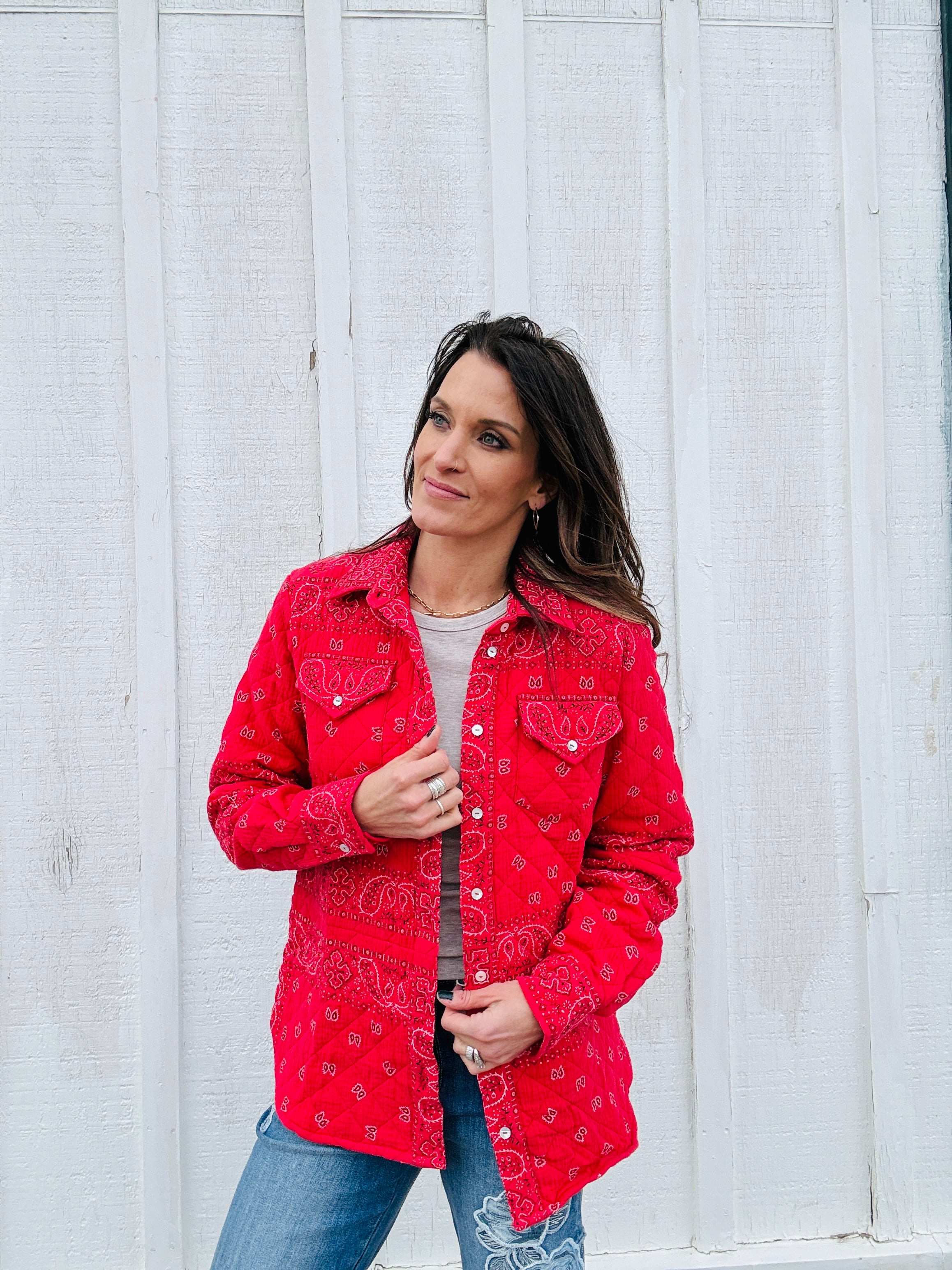 Shannon Passero Bandana Quilt Shacket