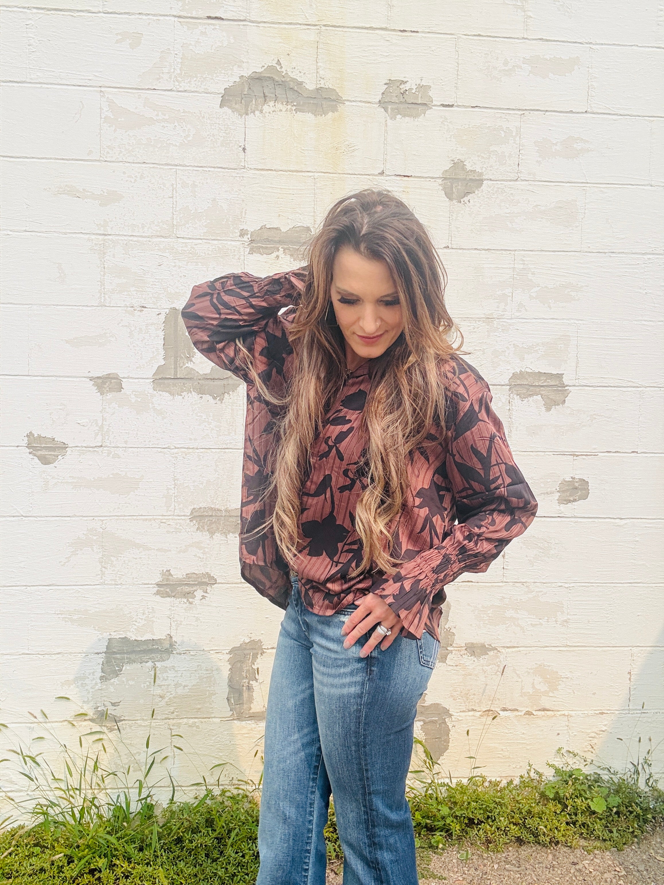 ELAN Fall Foliage Button Up