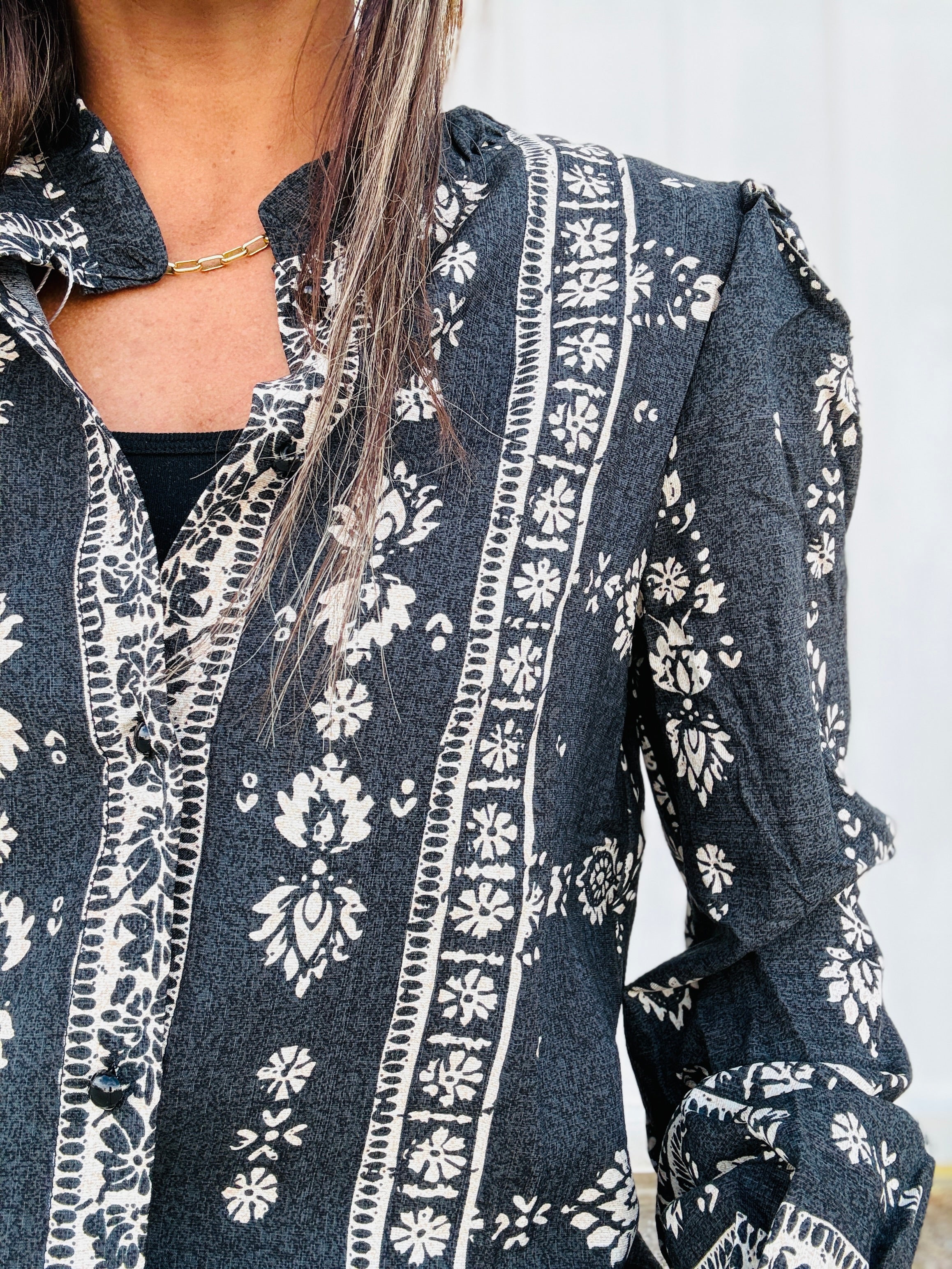 Bohemian Geometric Print Top