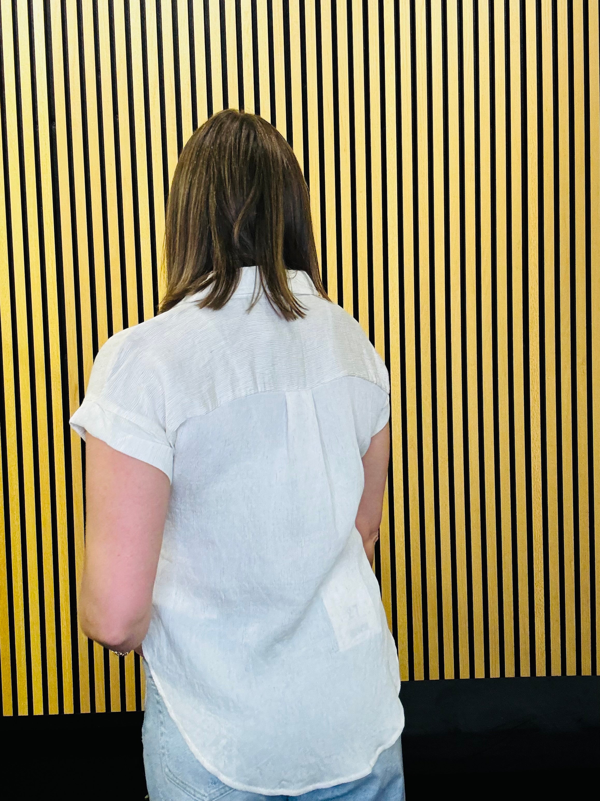 Marie 1/2 Button Top