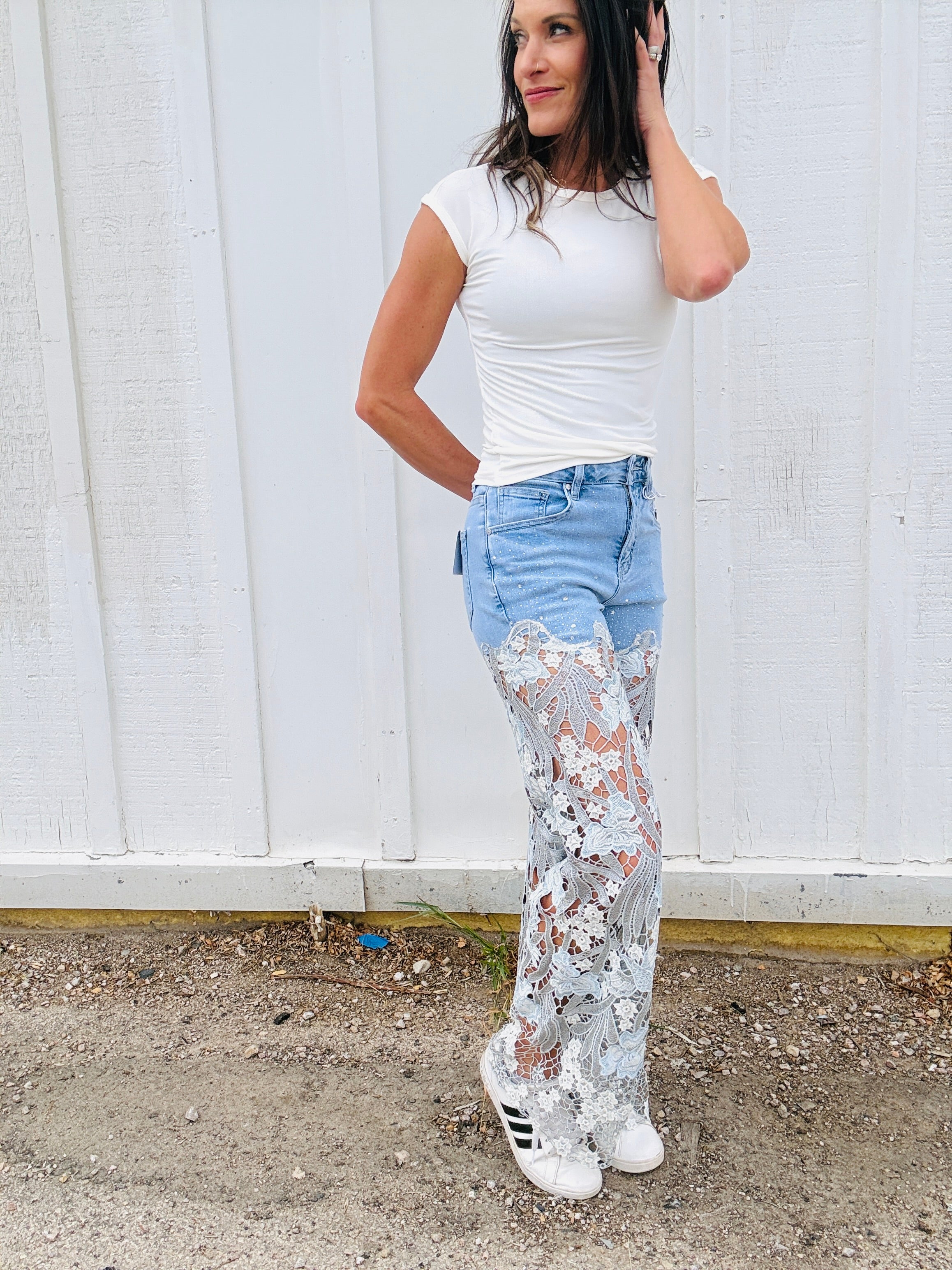 Cutout HR WL Lesley Blue Jeans