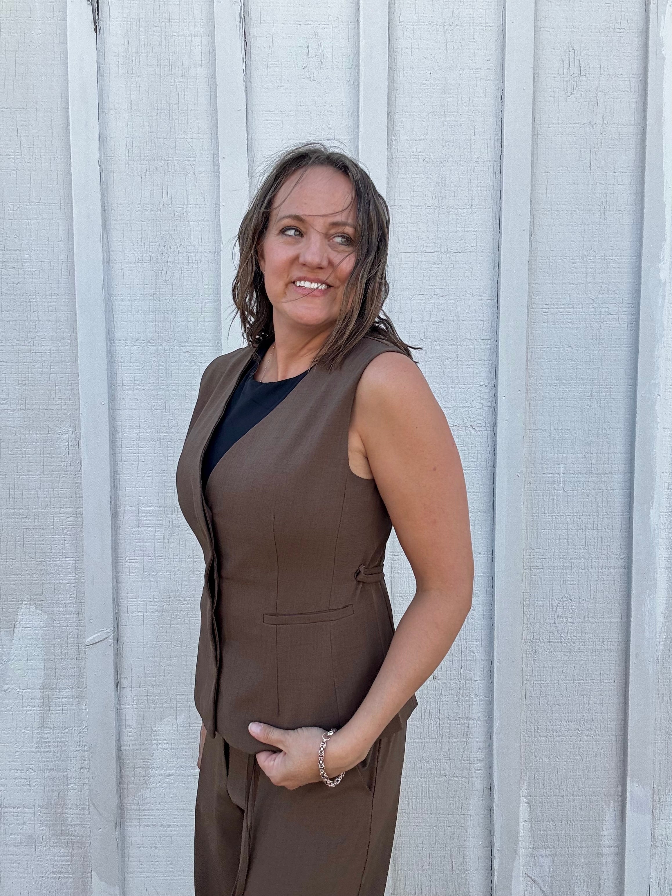 Princess Peplum Tie Vest