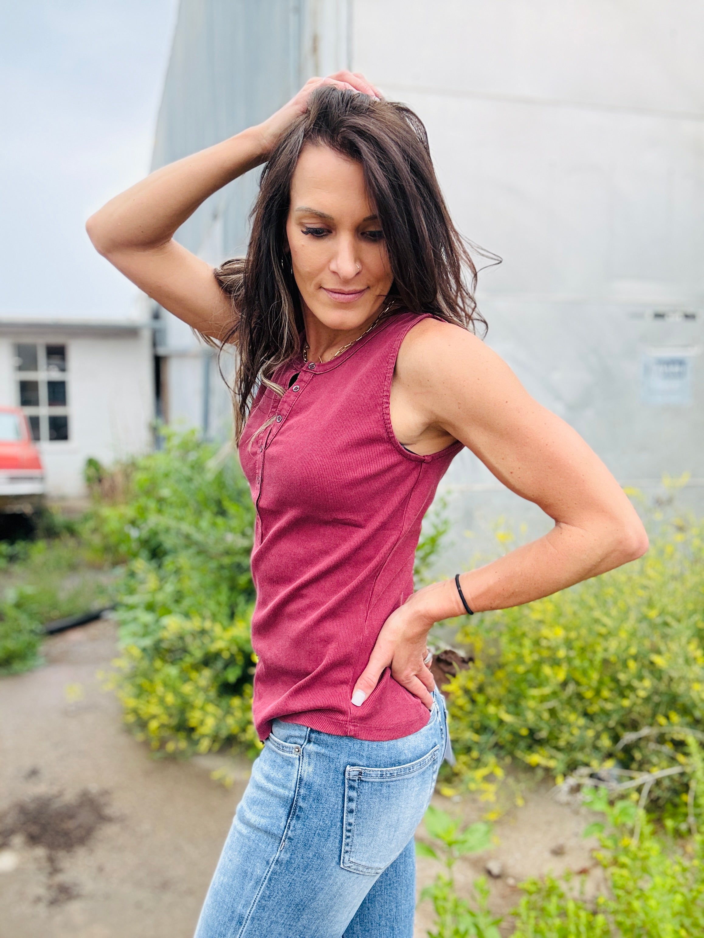 Dylan Rowan Rib Henley Tank