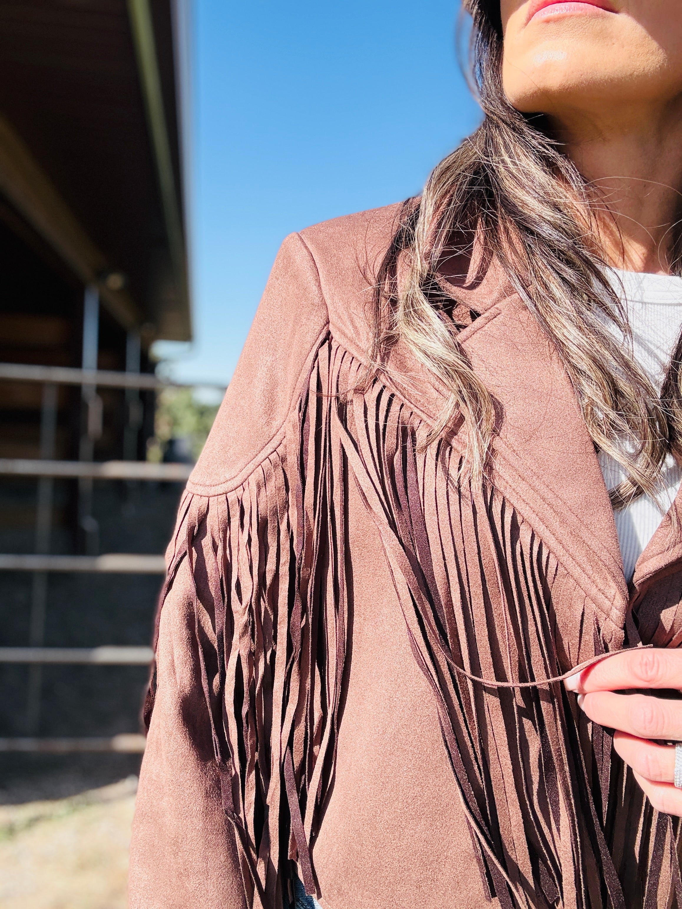 Beth Suede Fringe Jacket