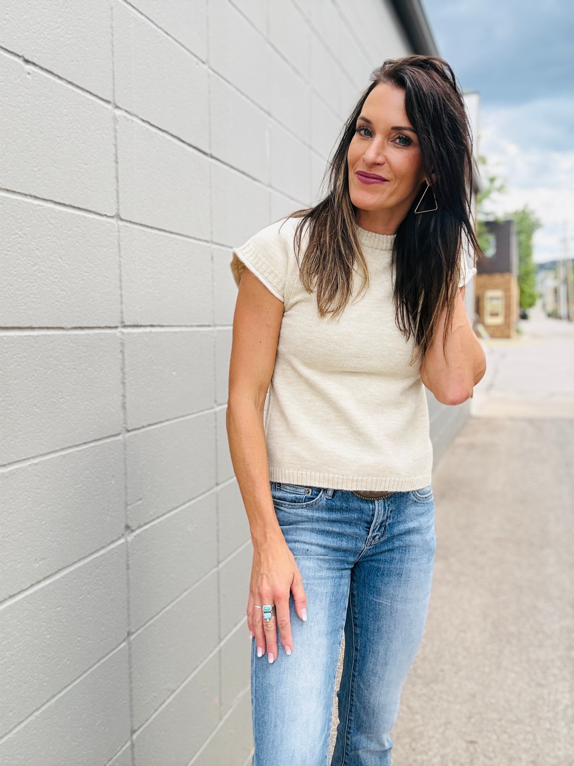 ELAN Sam Sweater Tee